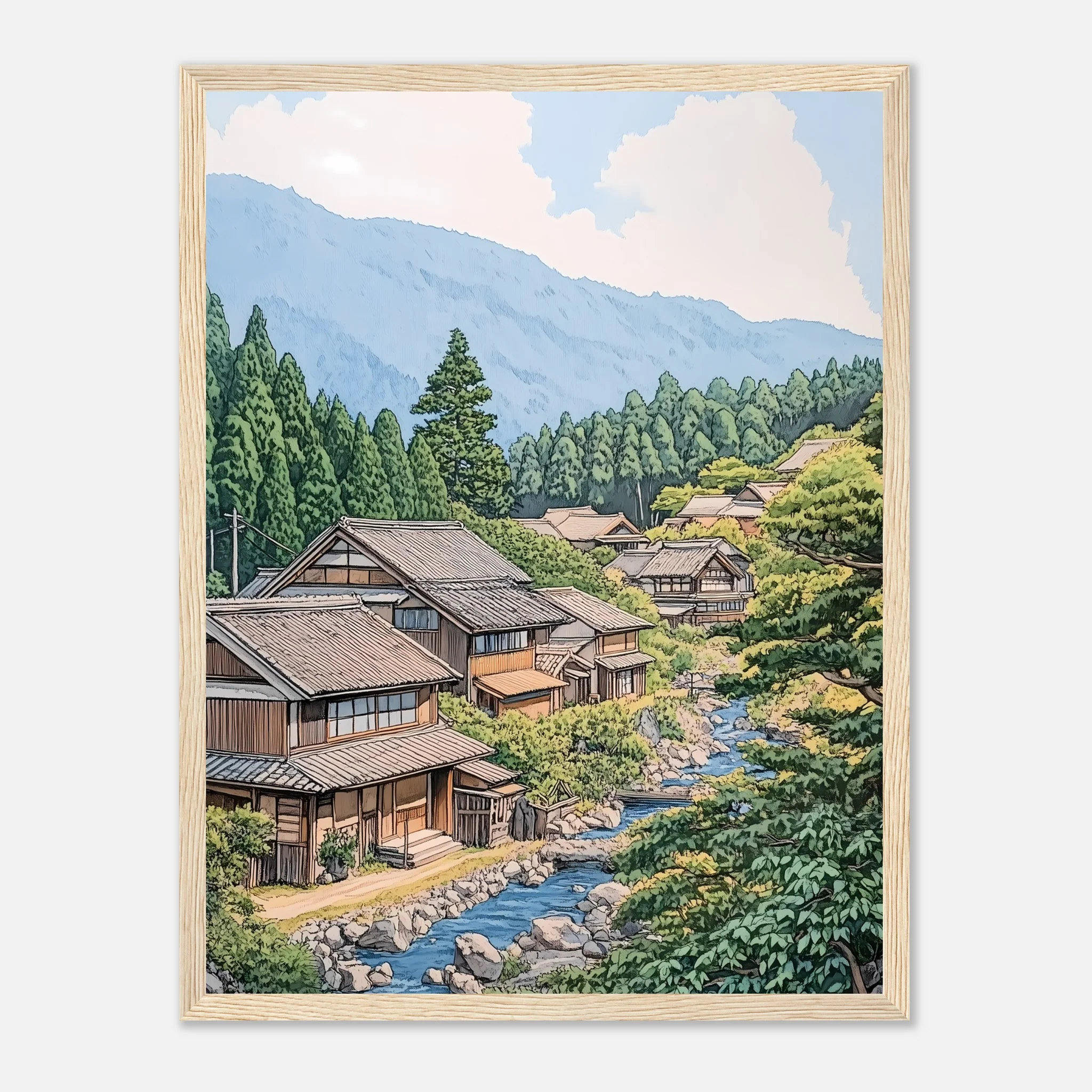 Japanese Streamside Serenity – Poster - Image 29