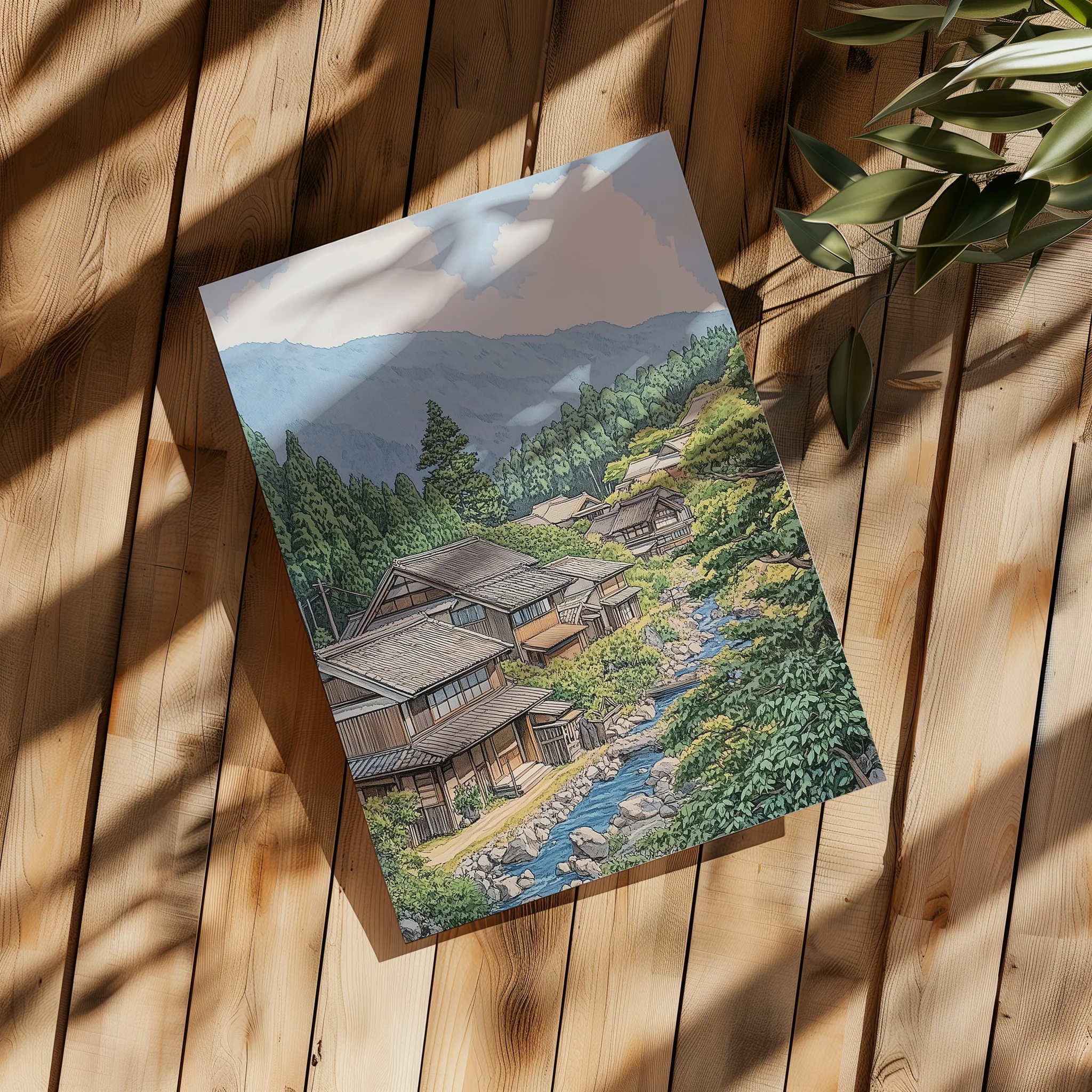 Japanese Streamside Serenity – Poster - Image 3