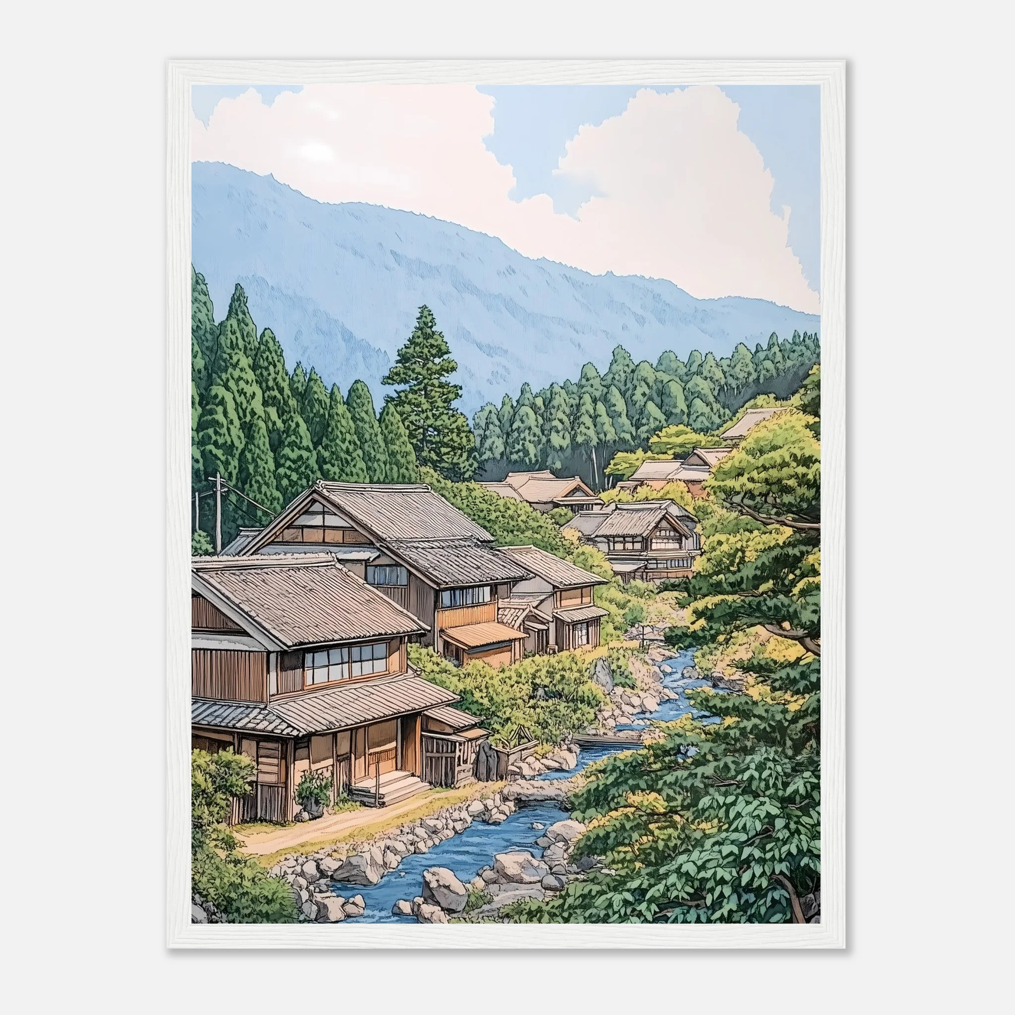Japanese Streamside Serenity – Poster - Image 30
