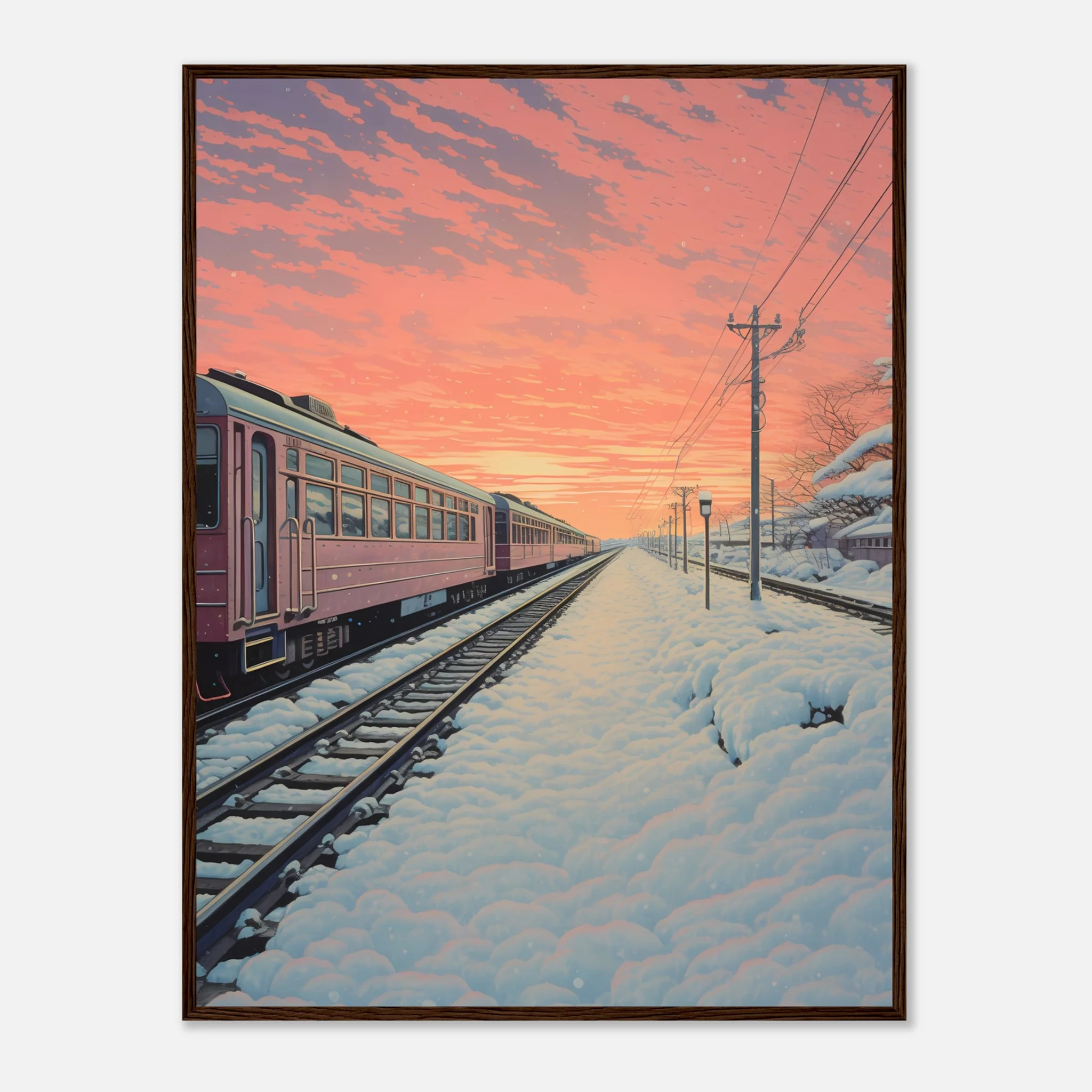 Japanese Train in Sunset - Poster - Image 16