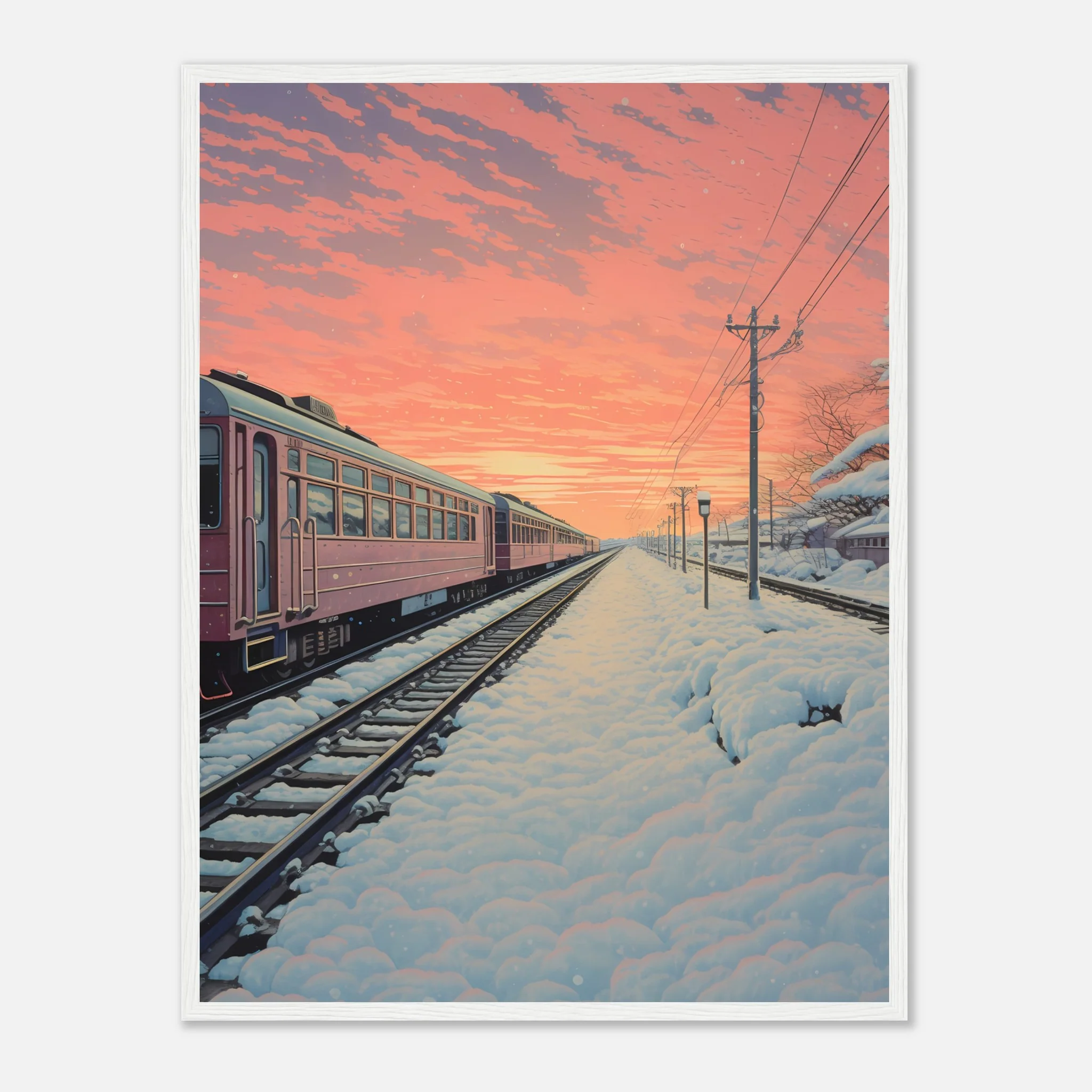 Japanese Train in Sunset - Poster - Image 21