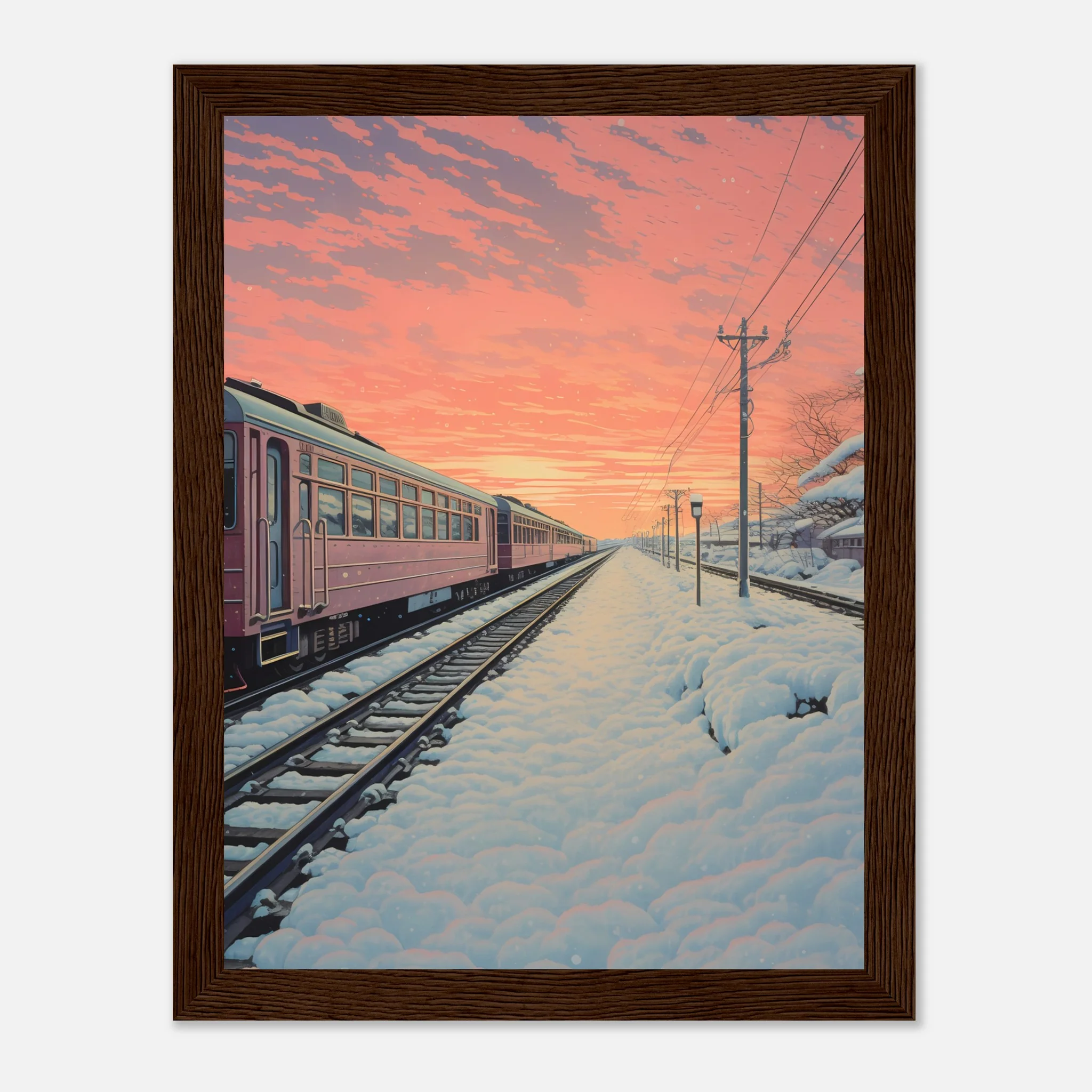 Japanese Train in Sunset - Poster - Image 26