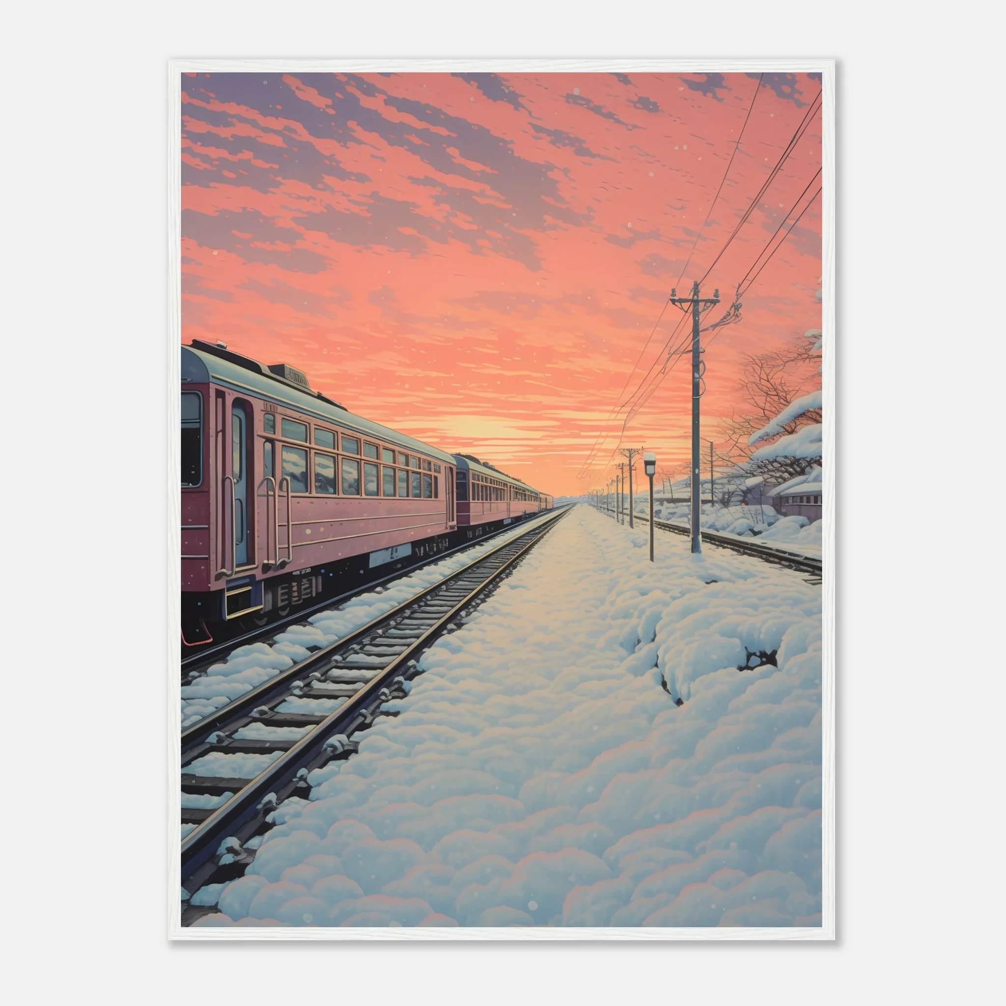 Japanese Train in Sunset - Poster - Image 29
