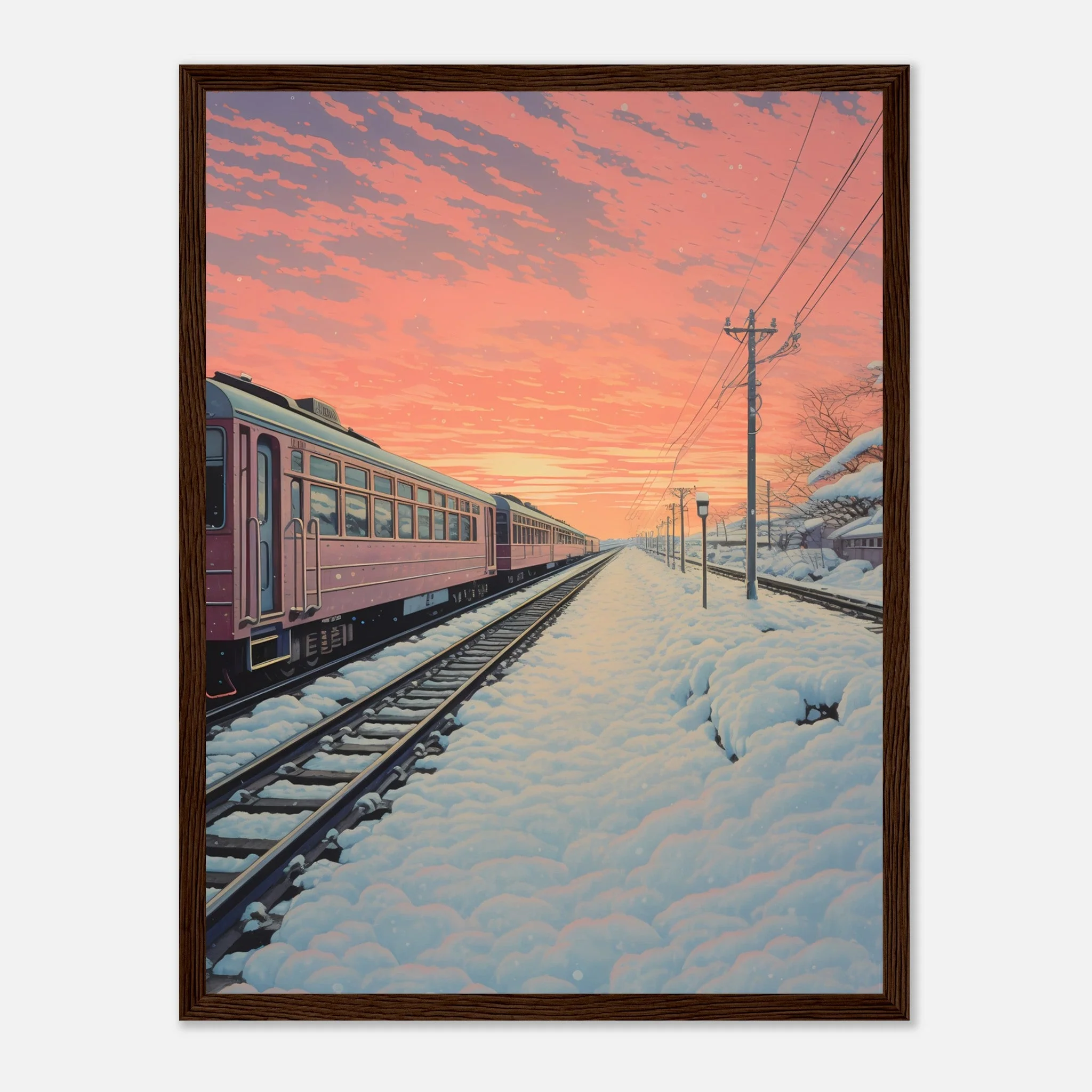 Japanese Train in Sunset - Poster - Image 7