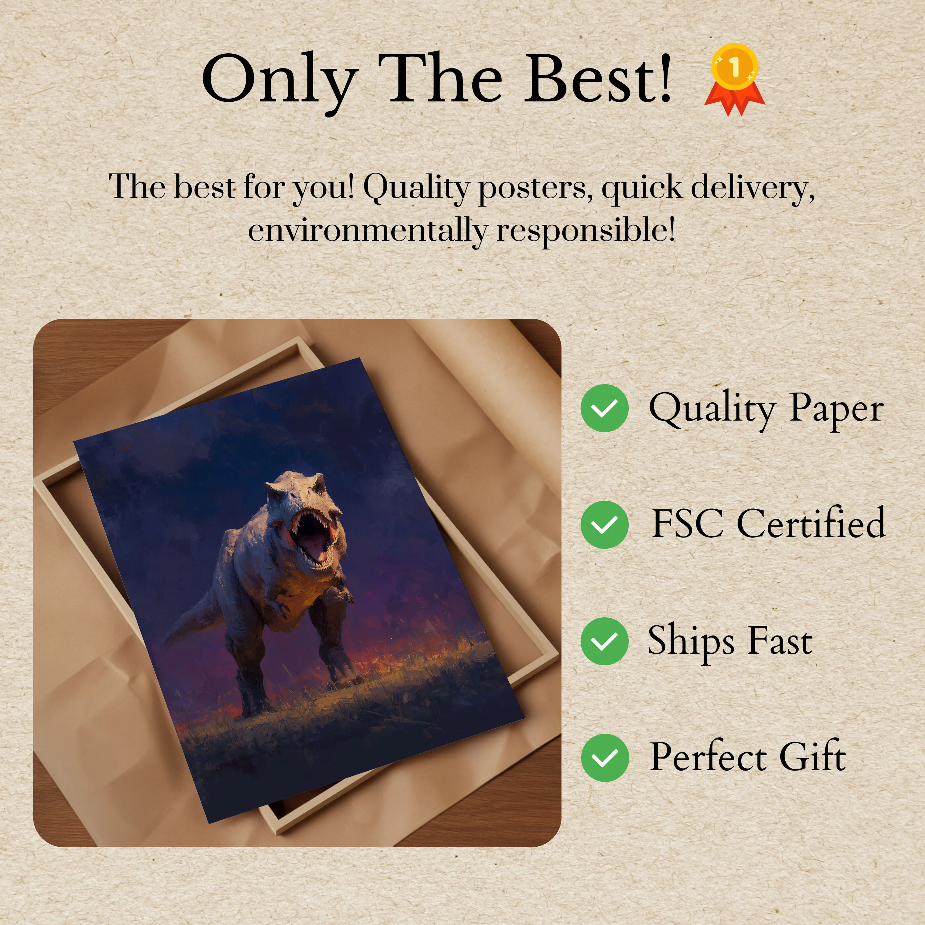 Jurassic Roar T-Rex Poster - Image 3