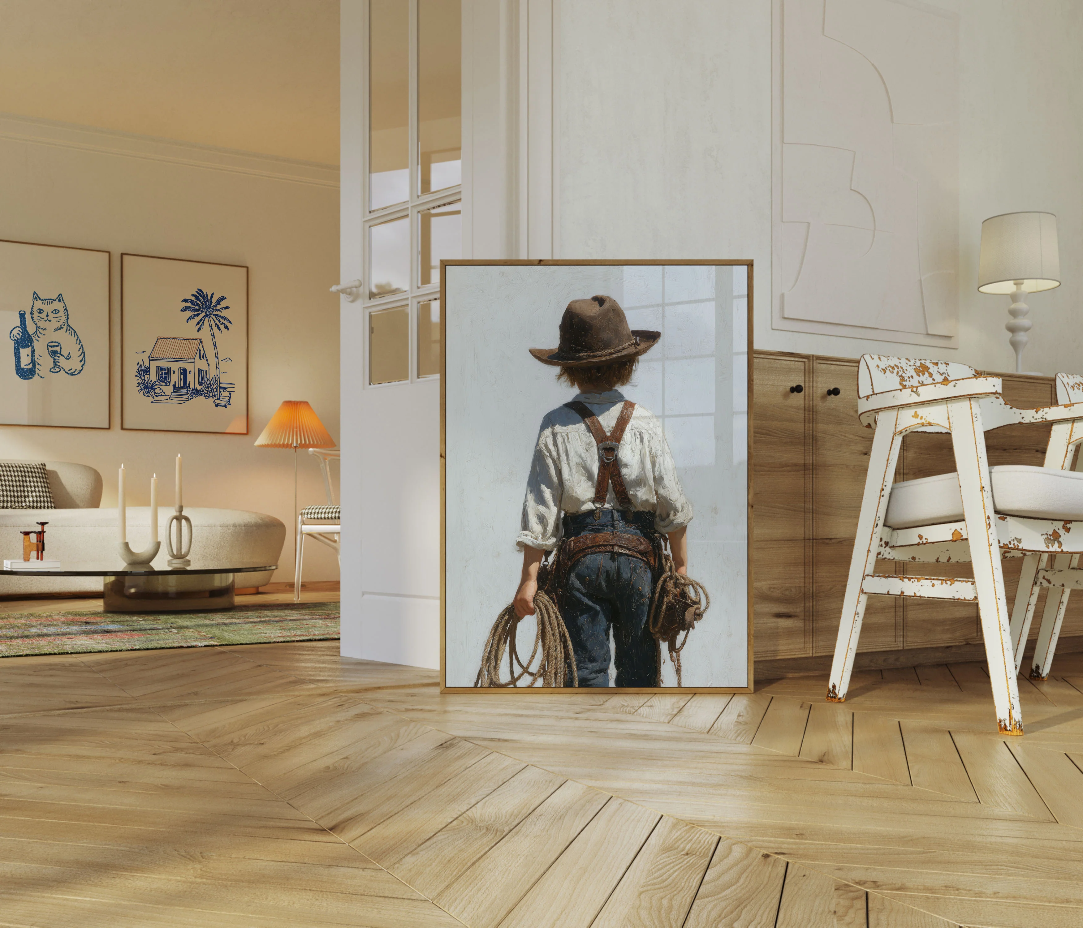 Little Cowboy Back View Poster - Image 5