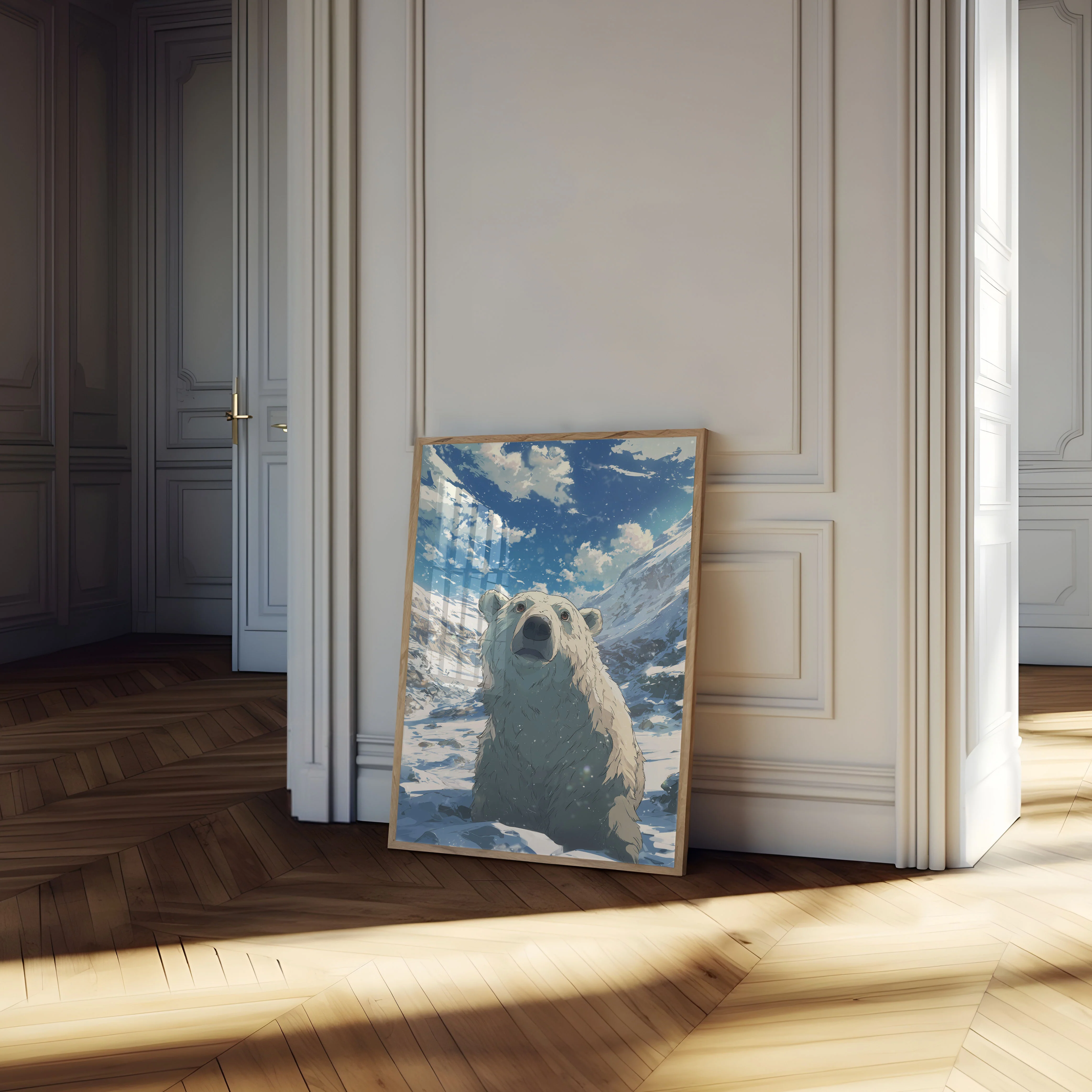 Majestic Polar Bear Snow Poster - Image 4