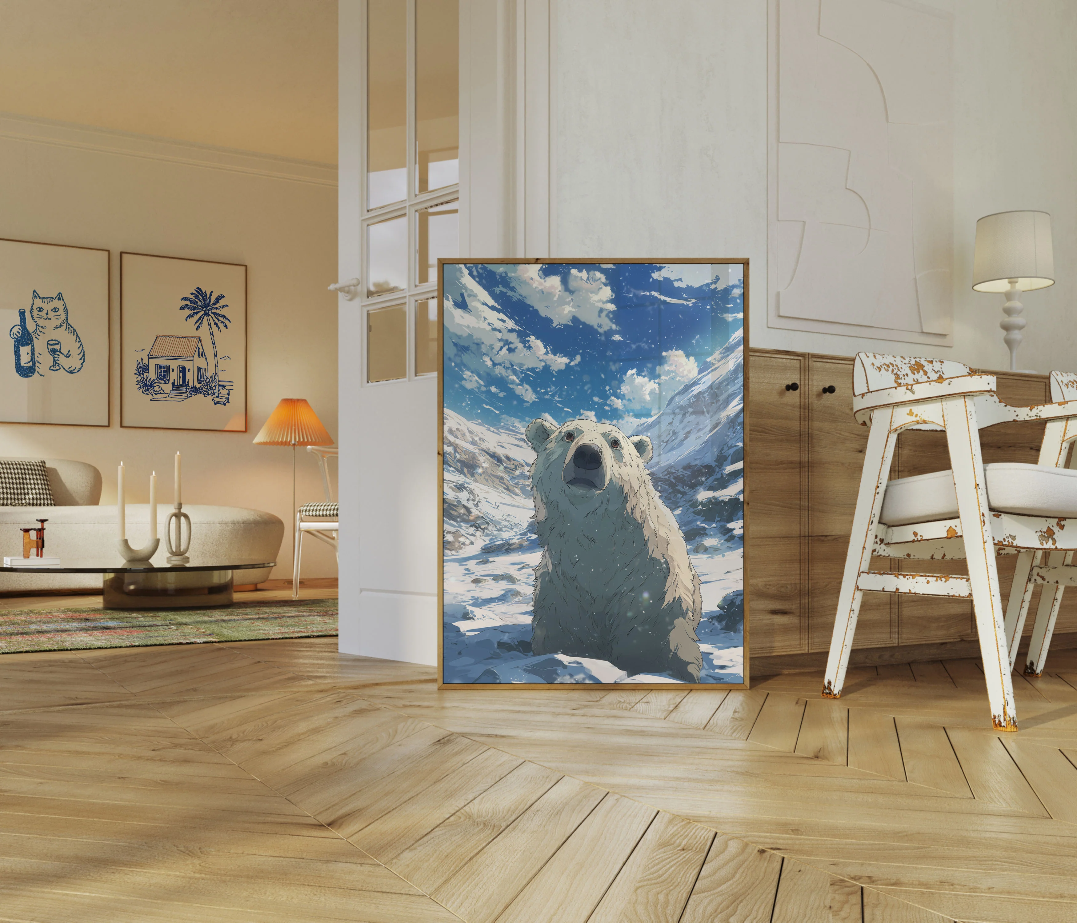 Majestic Polar Bear Snow Poster - Image 5