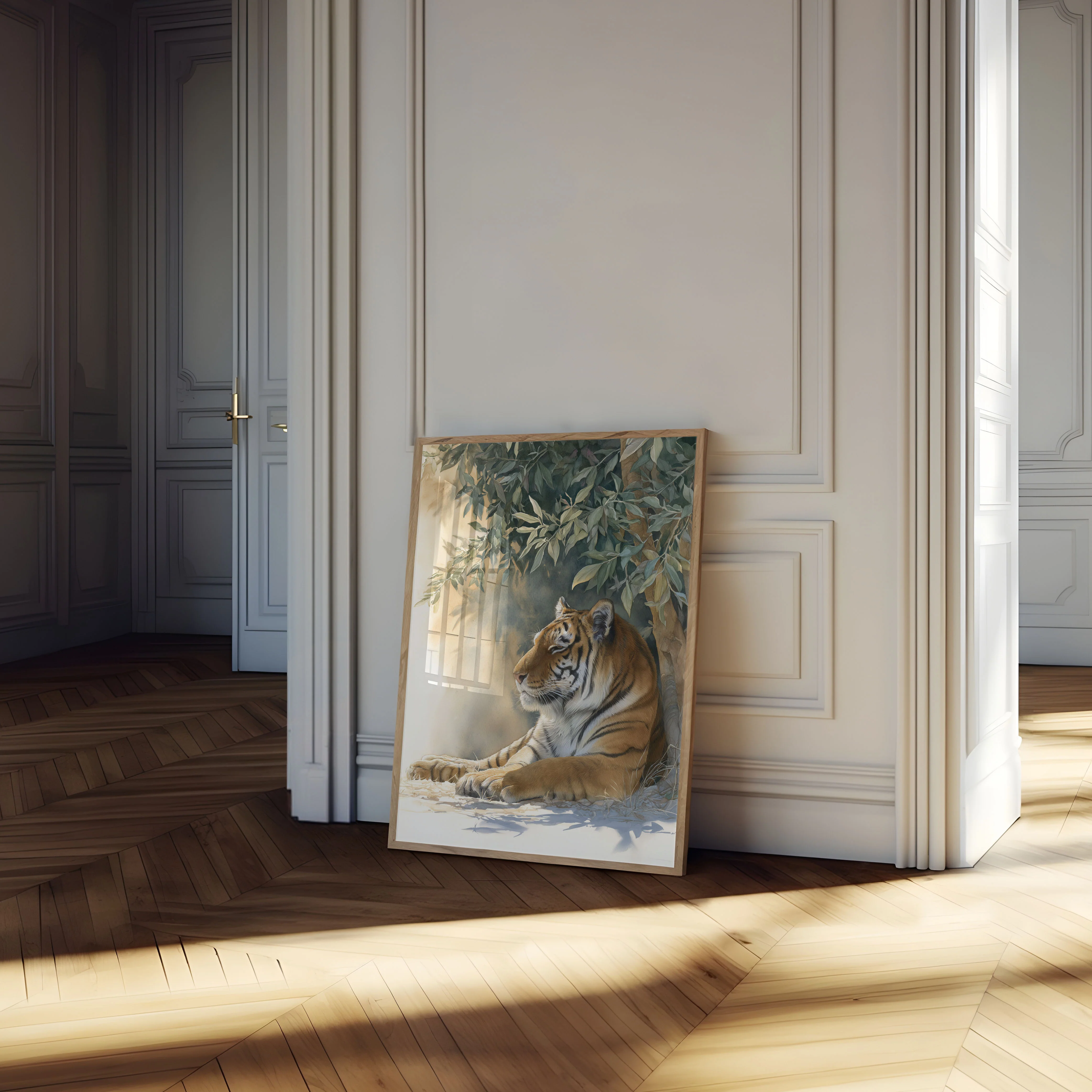 Majestic Tiger in Tranquil Jungle Poster - Image 4