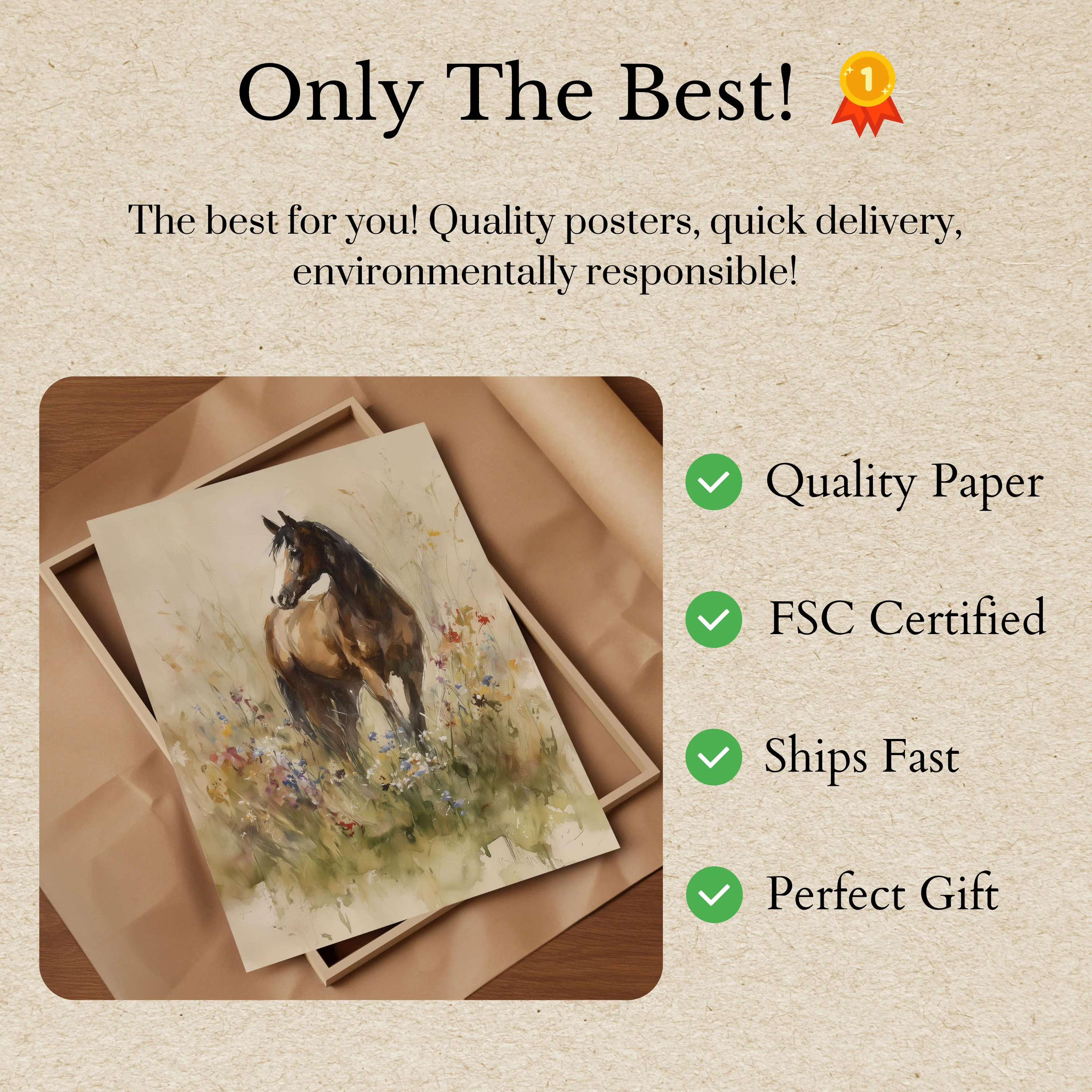 Meadow Spirit Horse Poster - Image 3