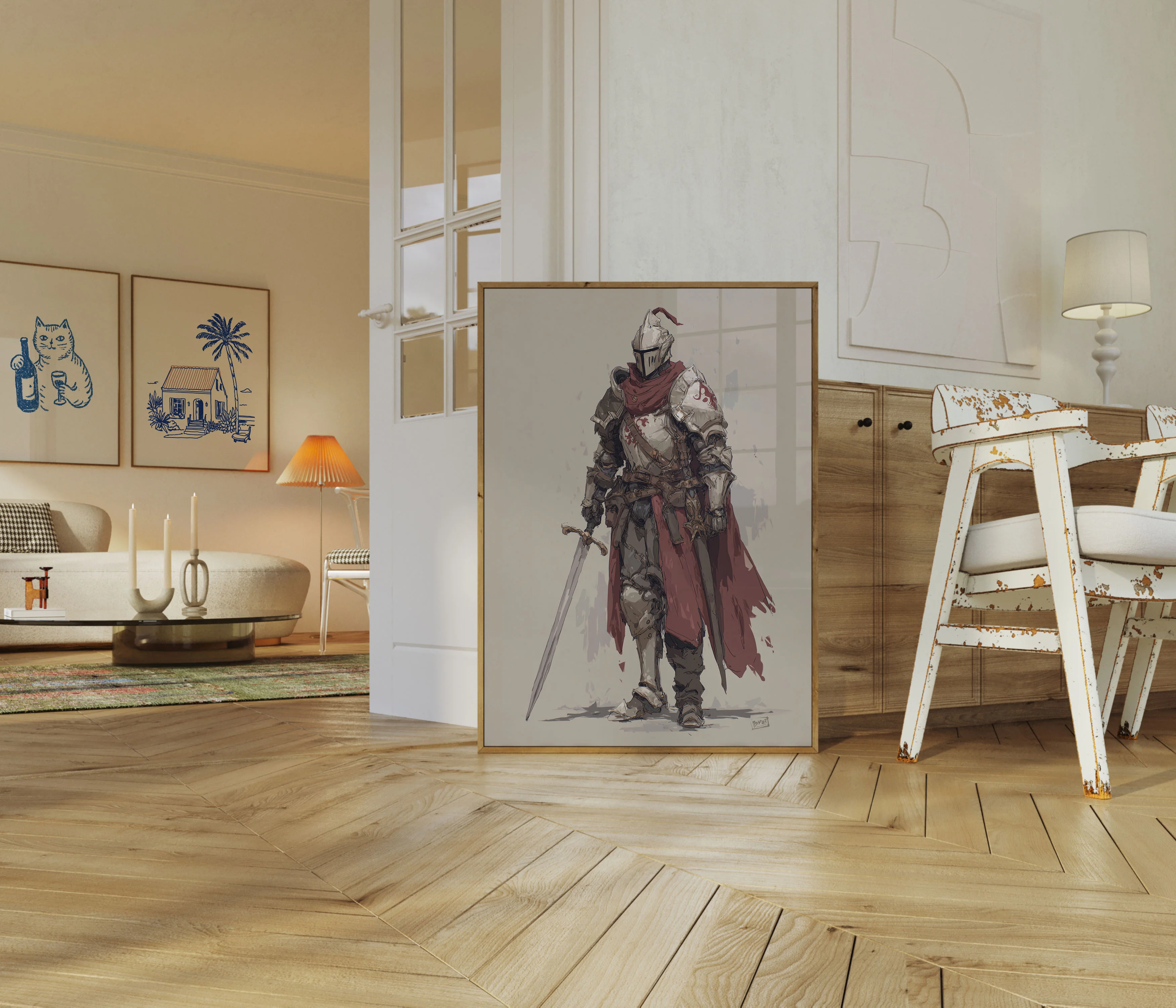 Medieval Warrior Knight Battle Poster - Image 5