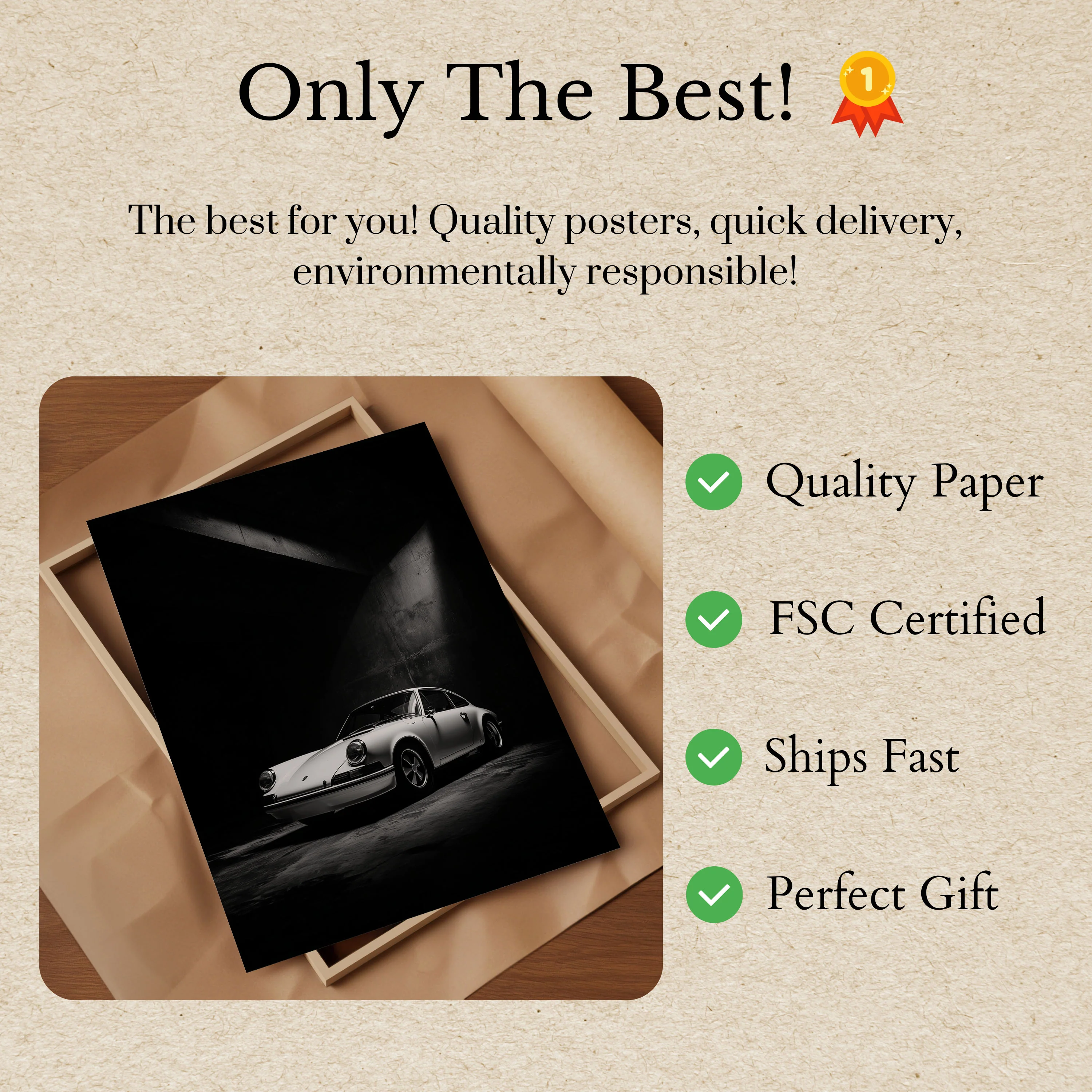 Midnight Classic Porsche Poster - Image 3