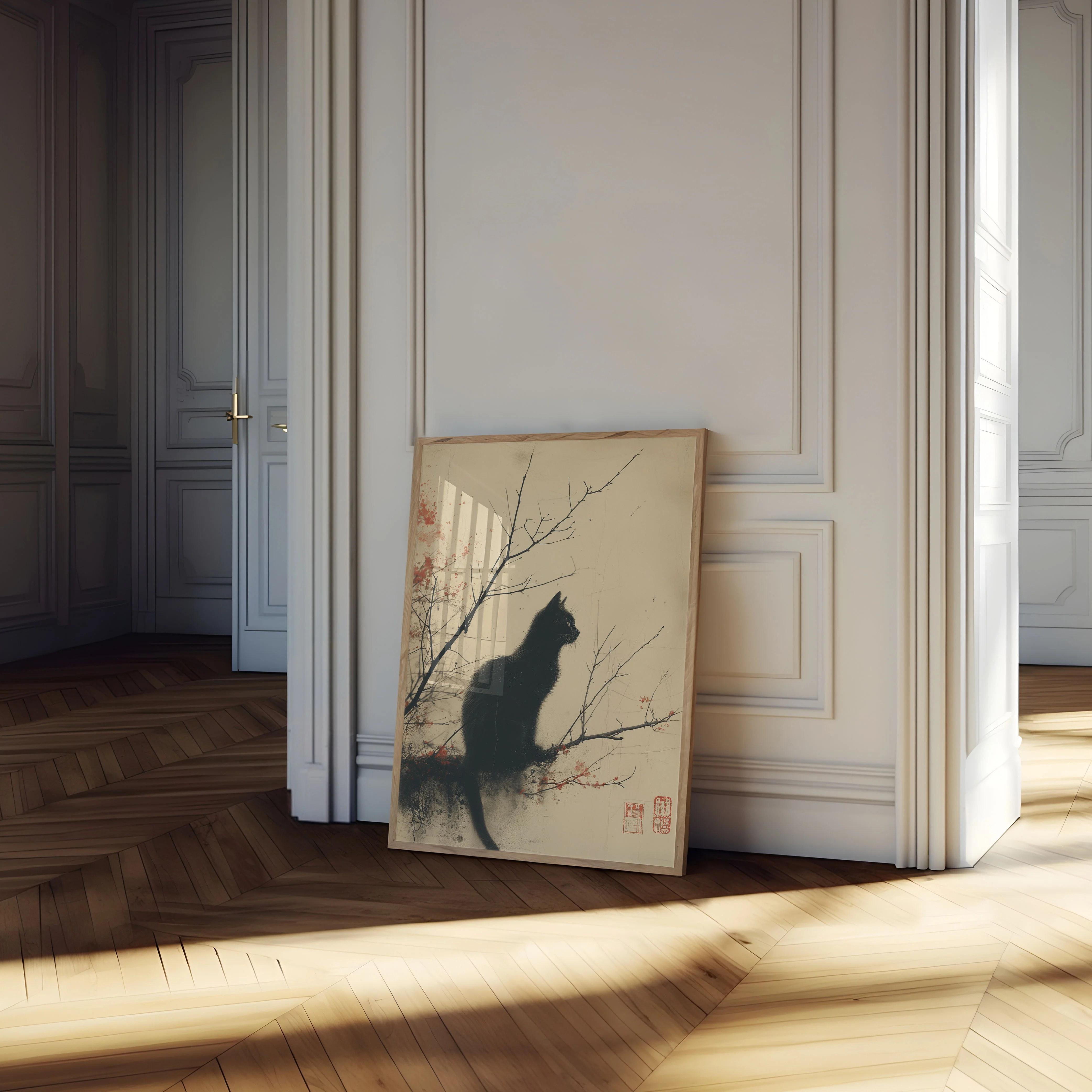 Midnight Feline Silhouette Poster - Image 4