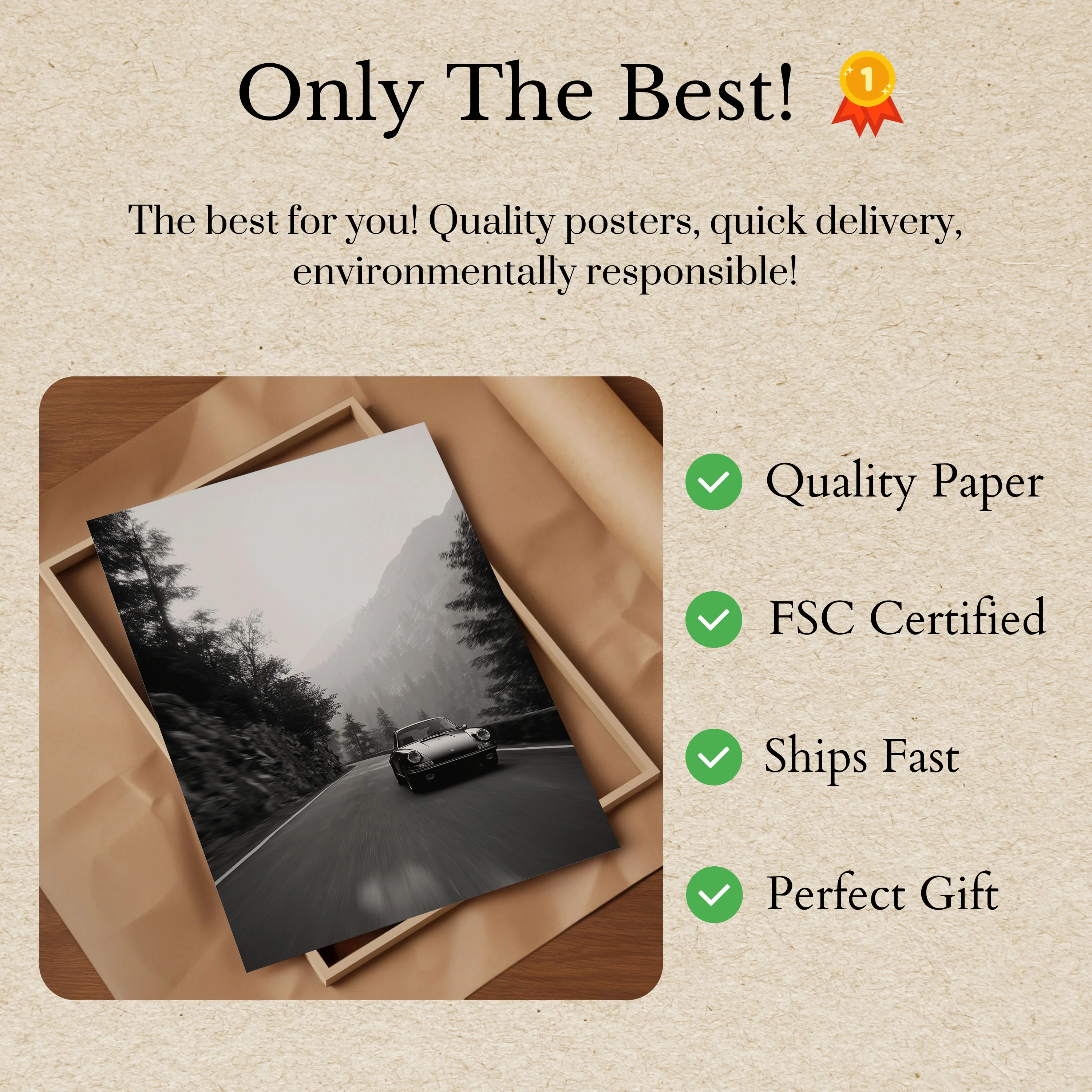 Mountain Road Classic Porsche Poster - Image 3