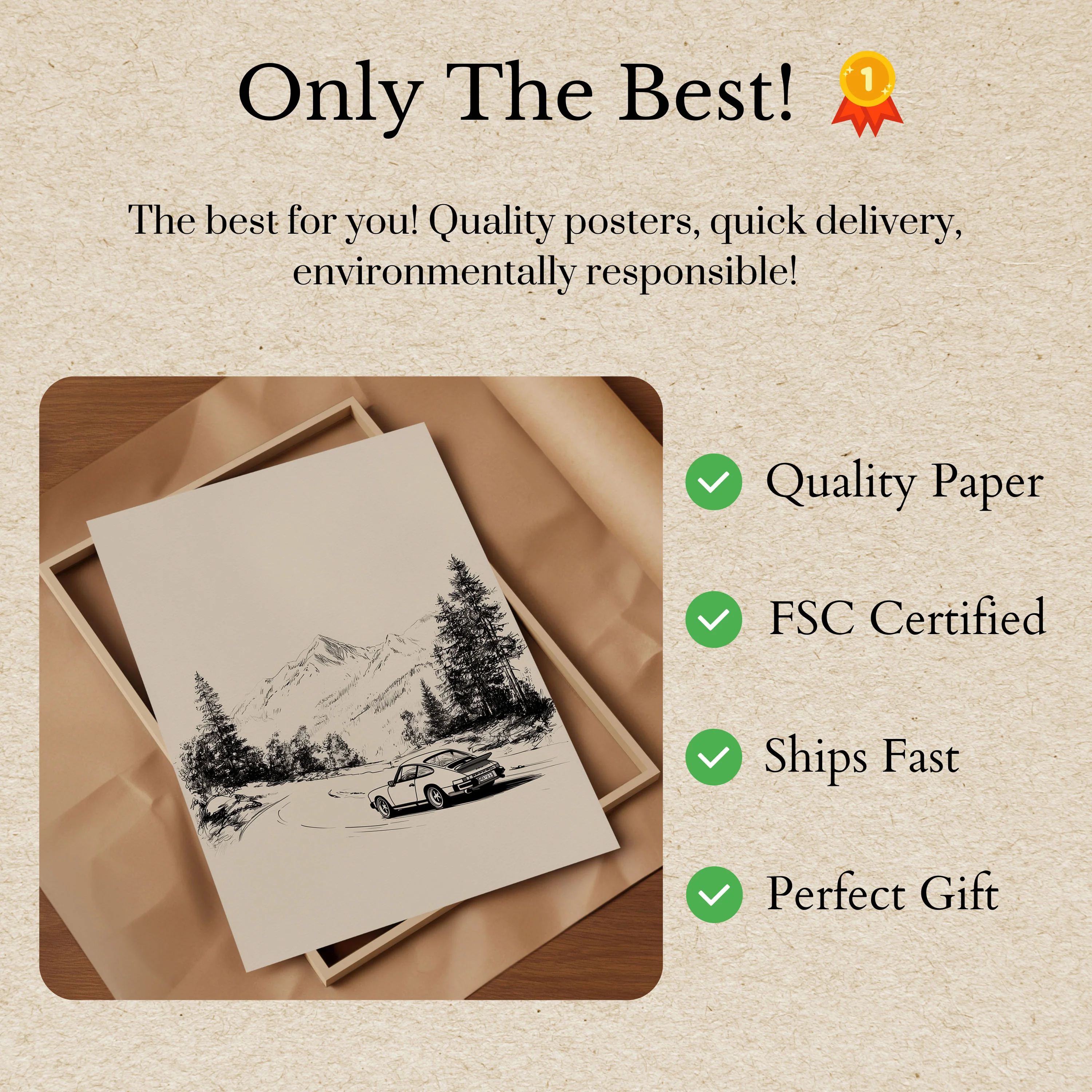 Mountain Road Classic Porsche Poster - Image 3