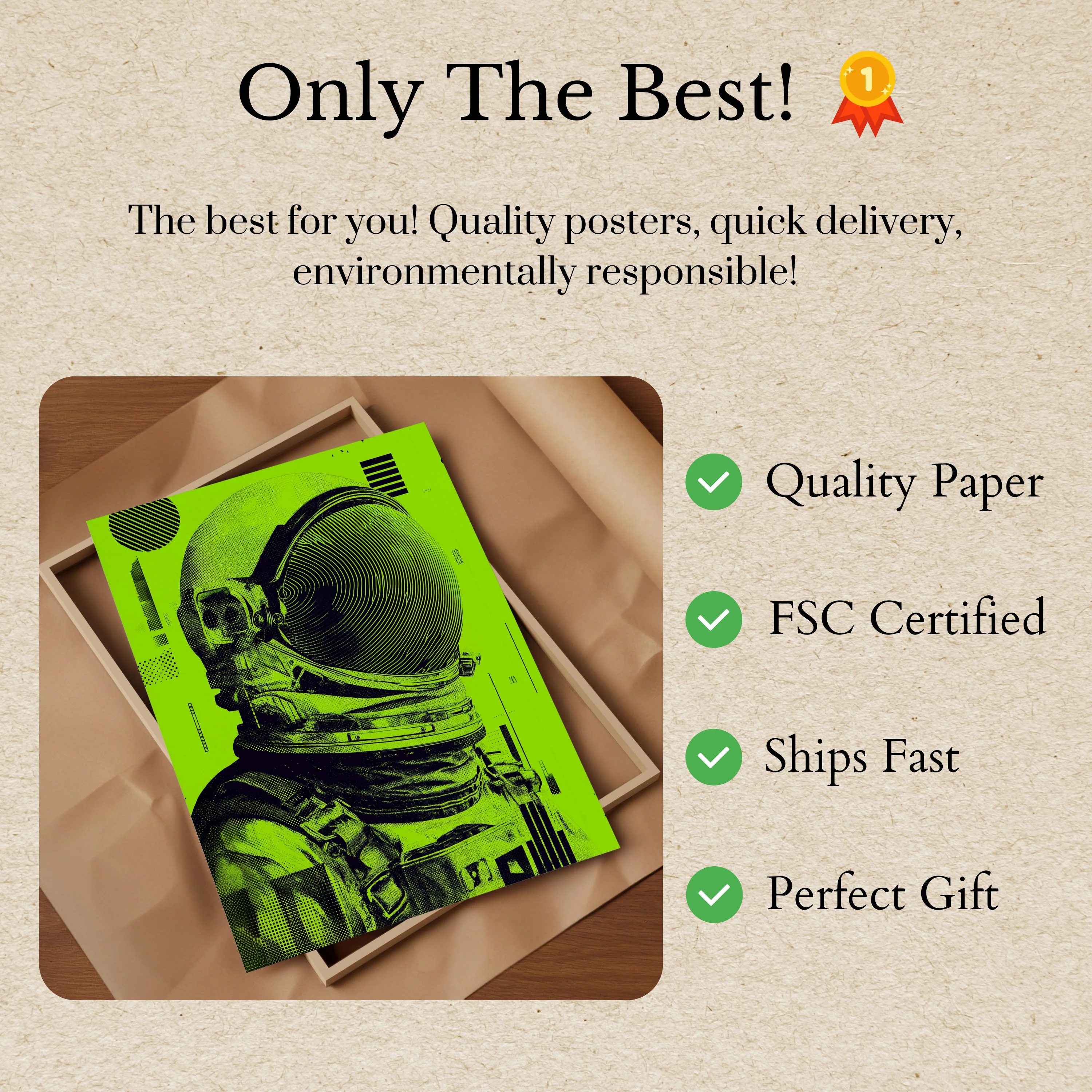 Neon Cosmic Astronaut Poster - Image 3