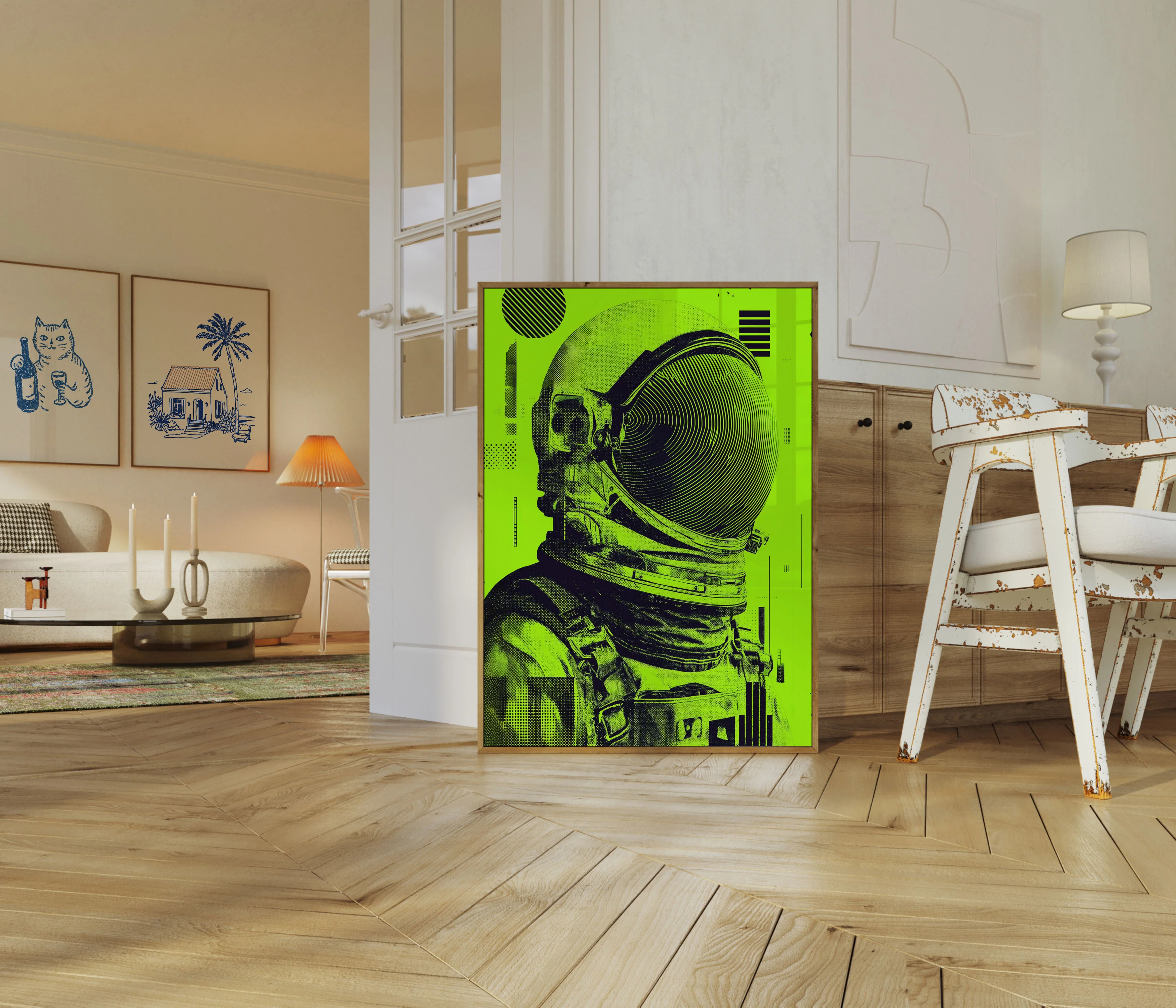 Neon Cosmic Astronaut Poster - Image 5