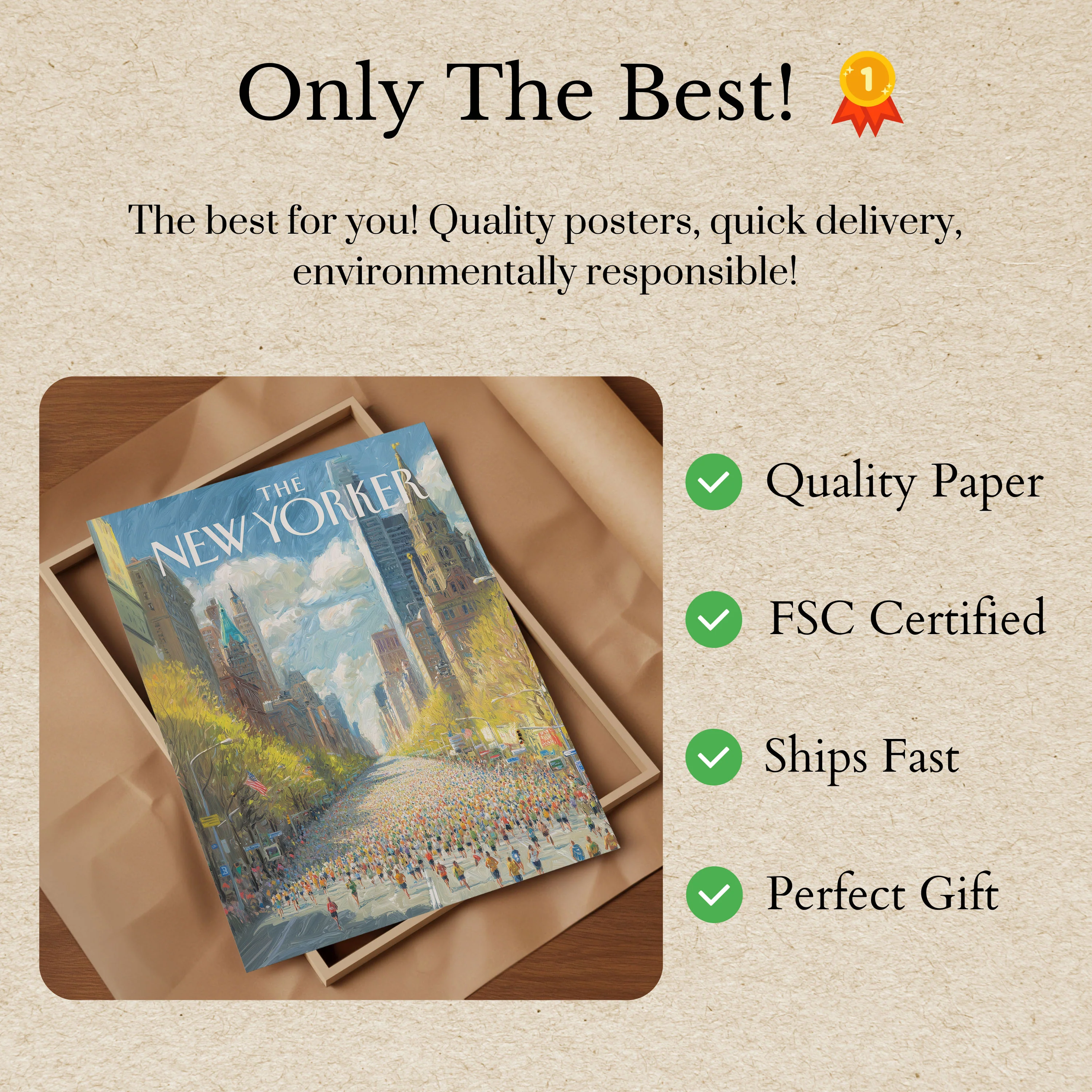 New York Marathon Cityscape Poster - Image 3