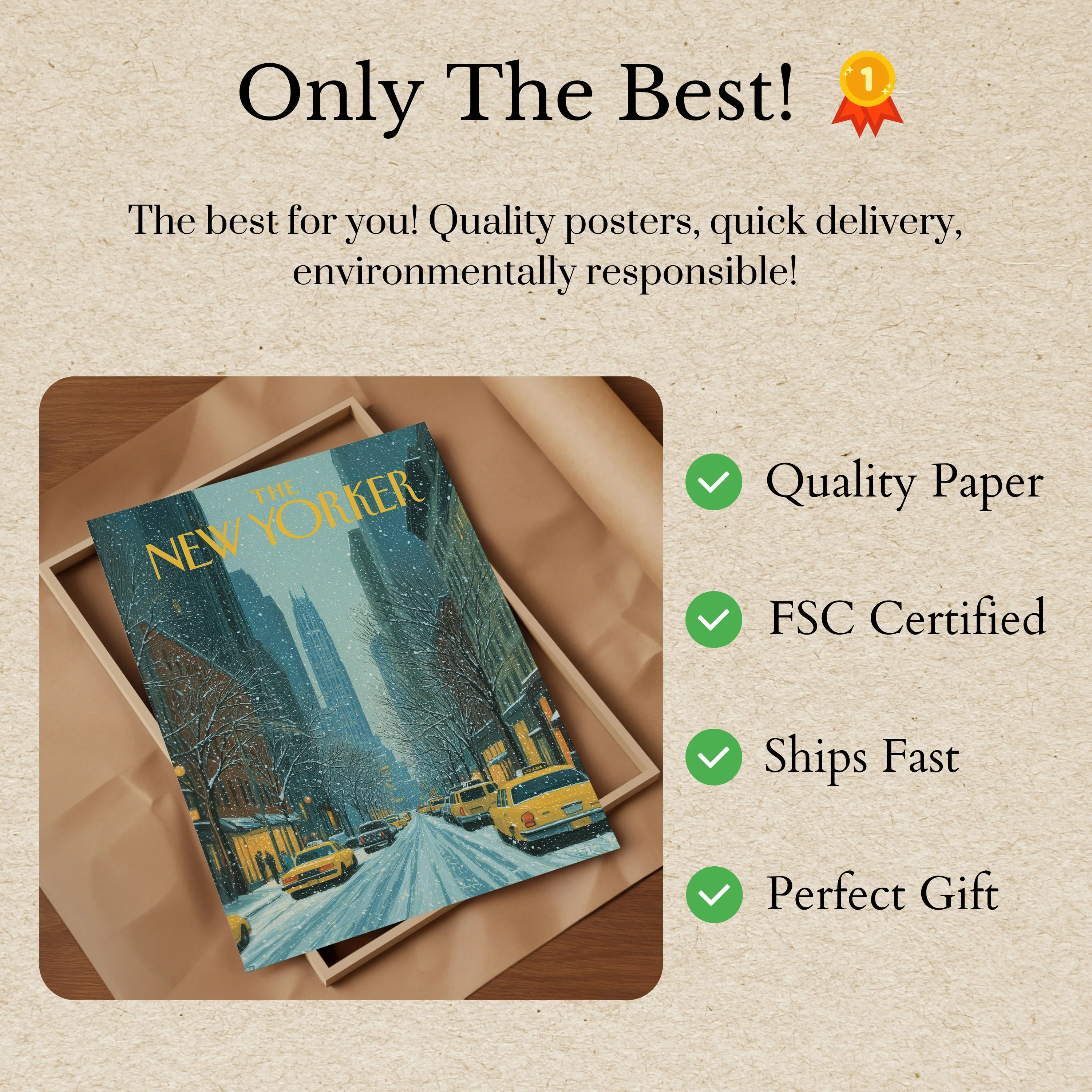 New York Winter Cityscape Poster - Image 3