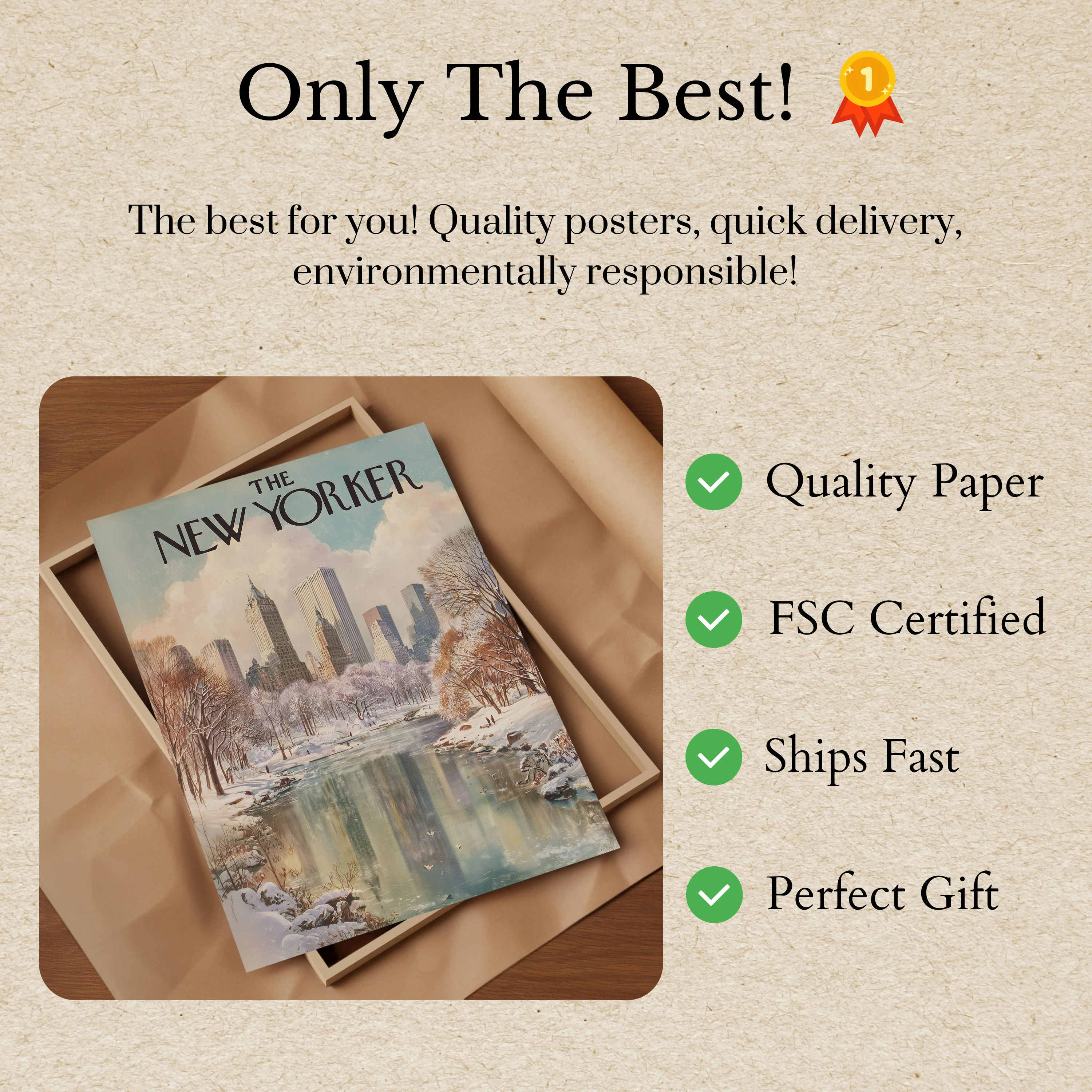 New York Winter Cityscape Poster - Image 3