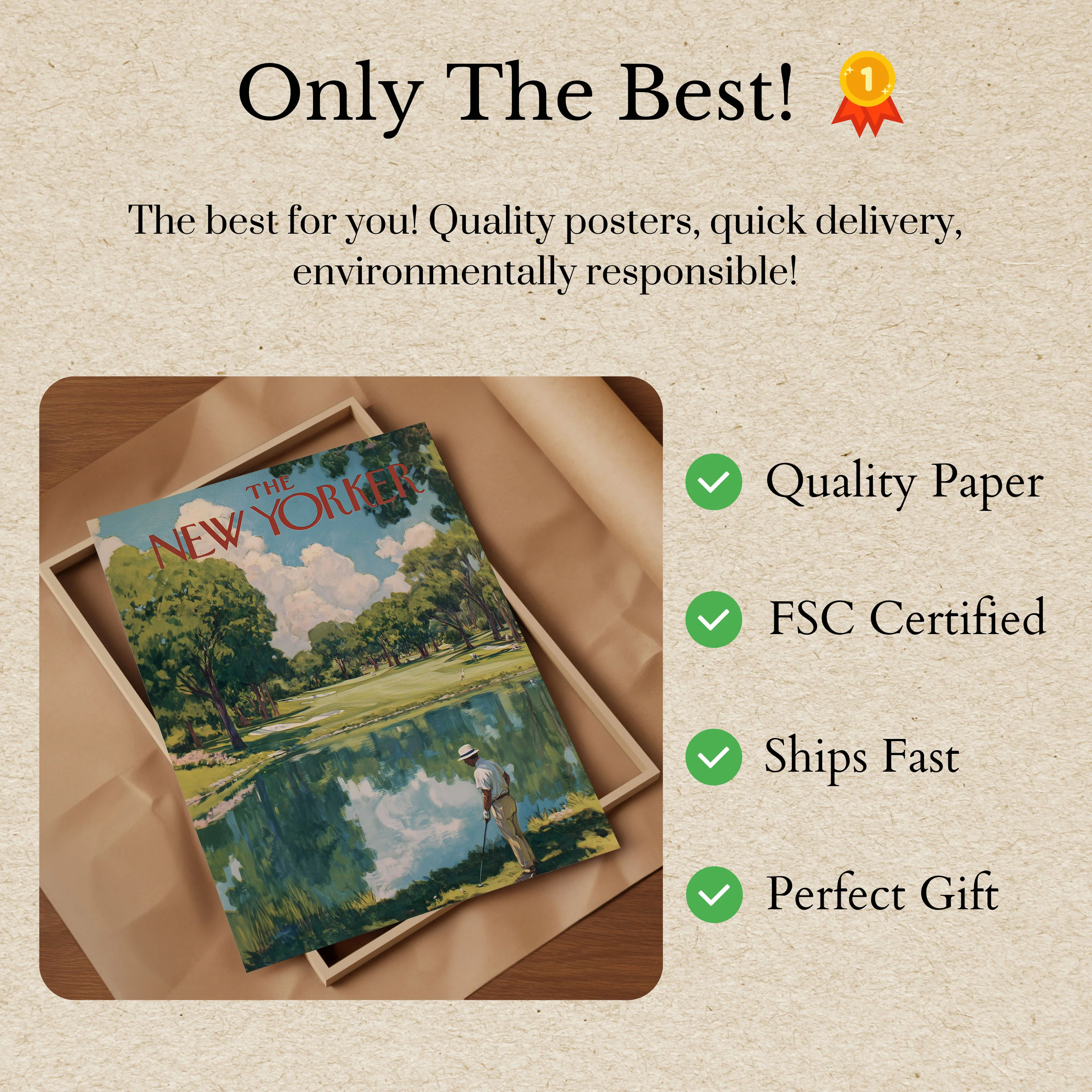 New Yorker Golf Course Vintage Poster - Image 3