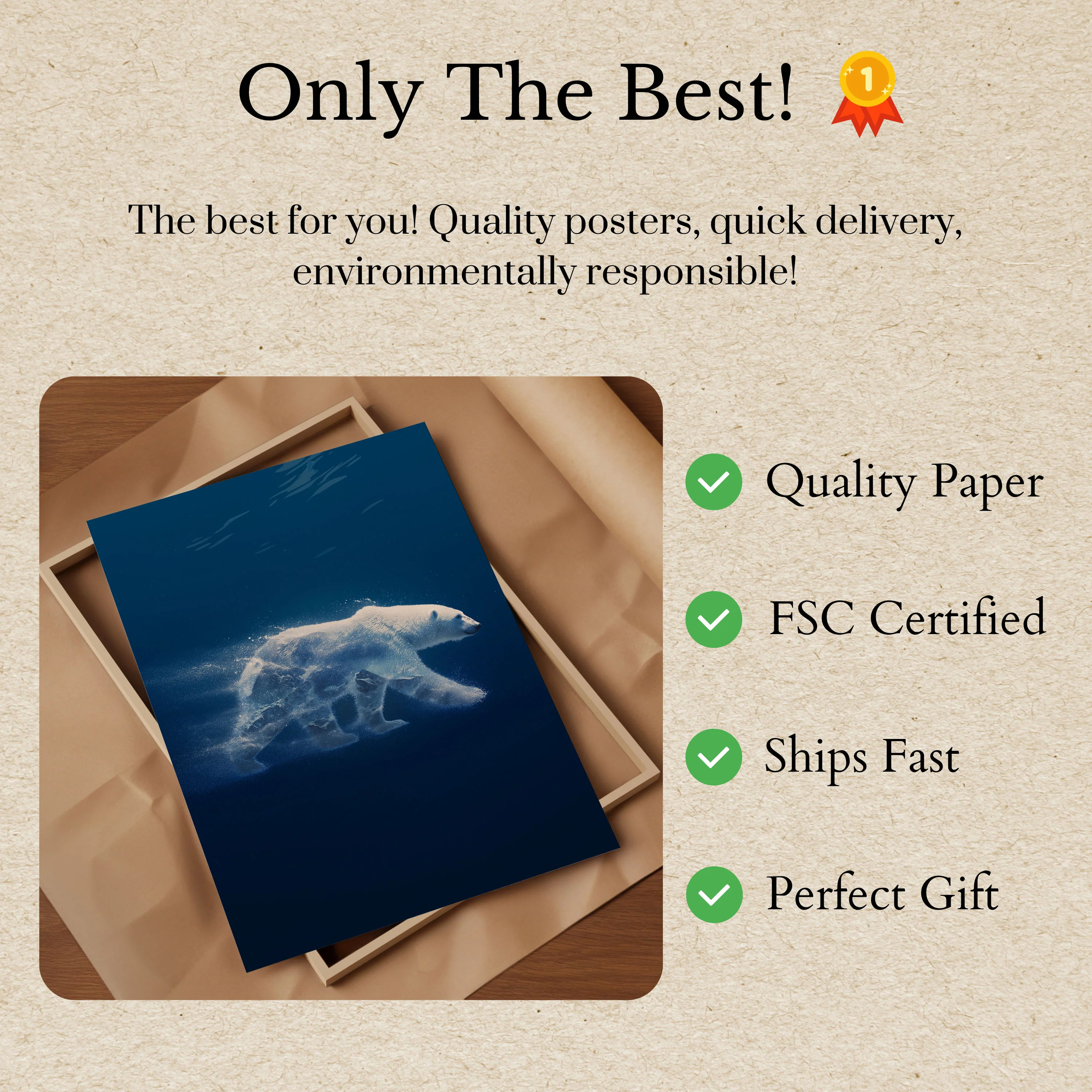 Polar Bear Arctic Motion Poster - Image 3