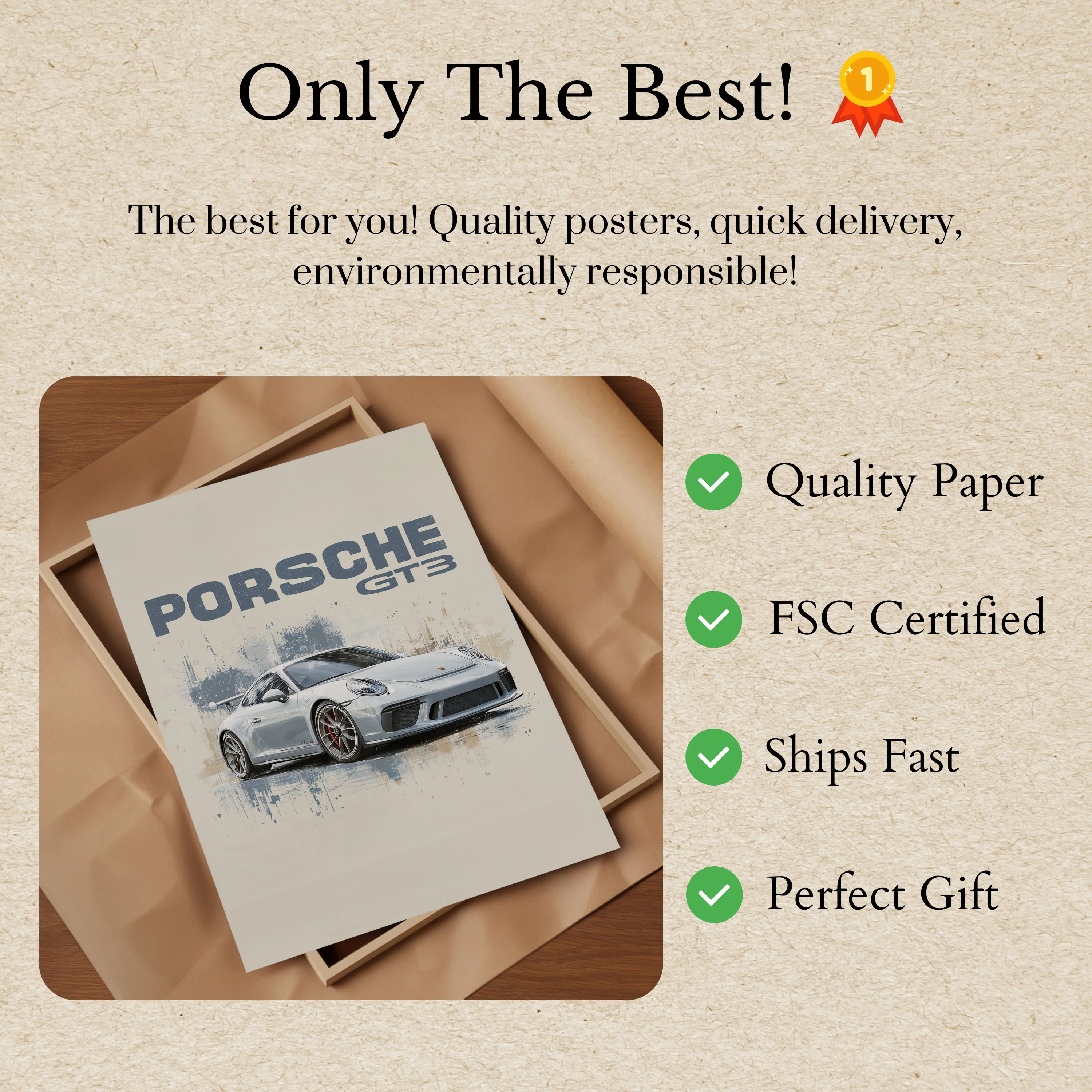 Porsche GT3 Classic Automotive Poster - Image 3