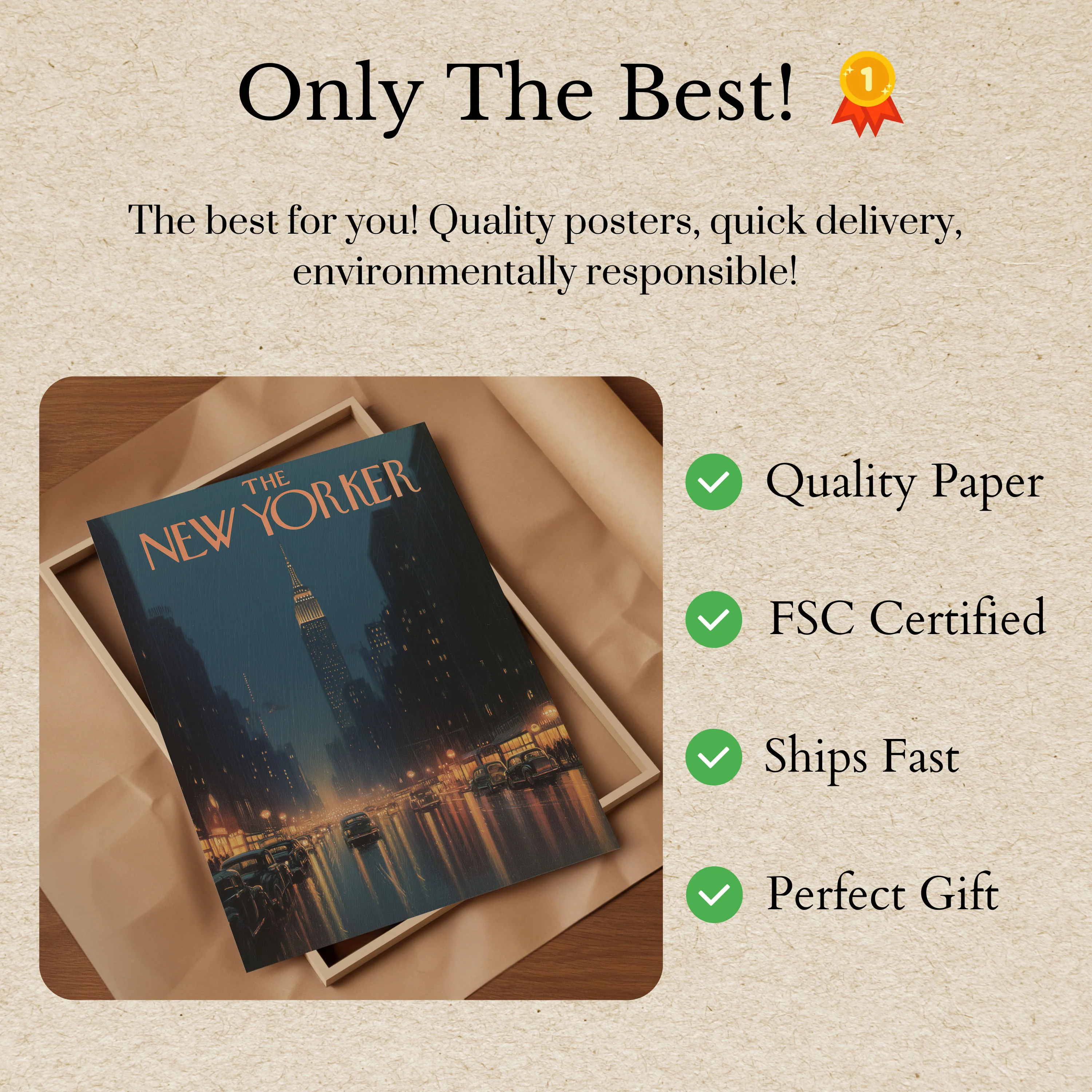 Rainy New York City Night Poster - Image 3