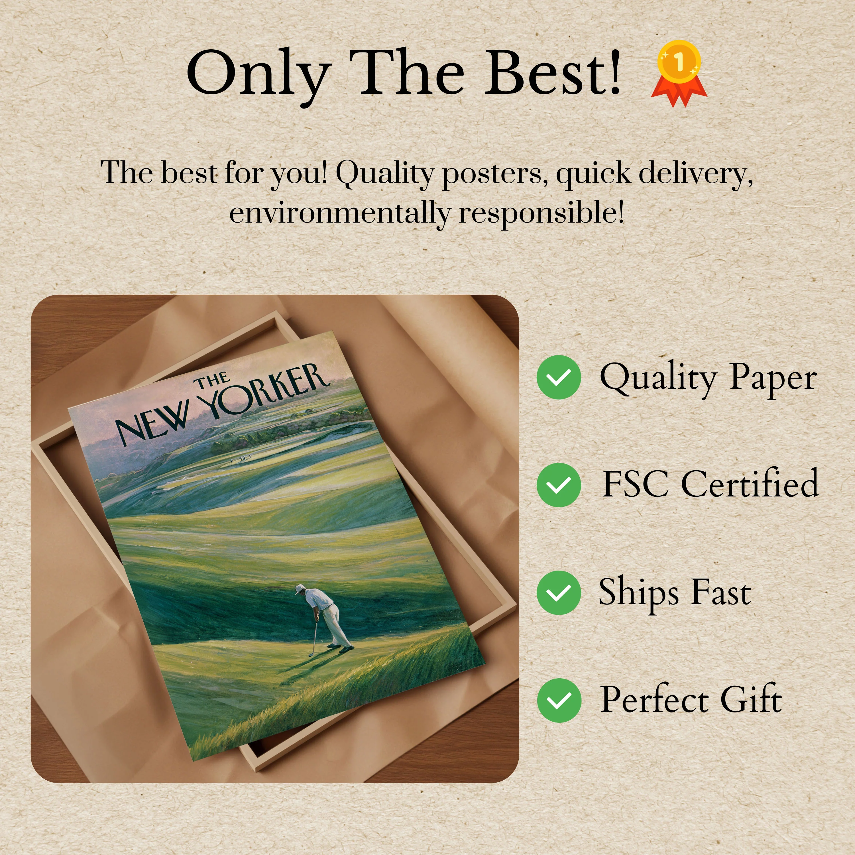 Serene Golf Course New Yorker Poster - Image 3