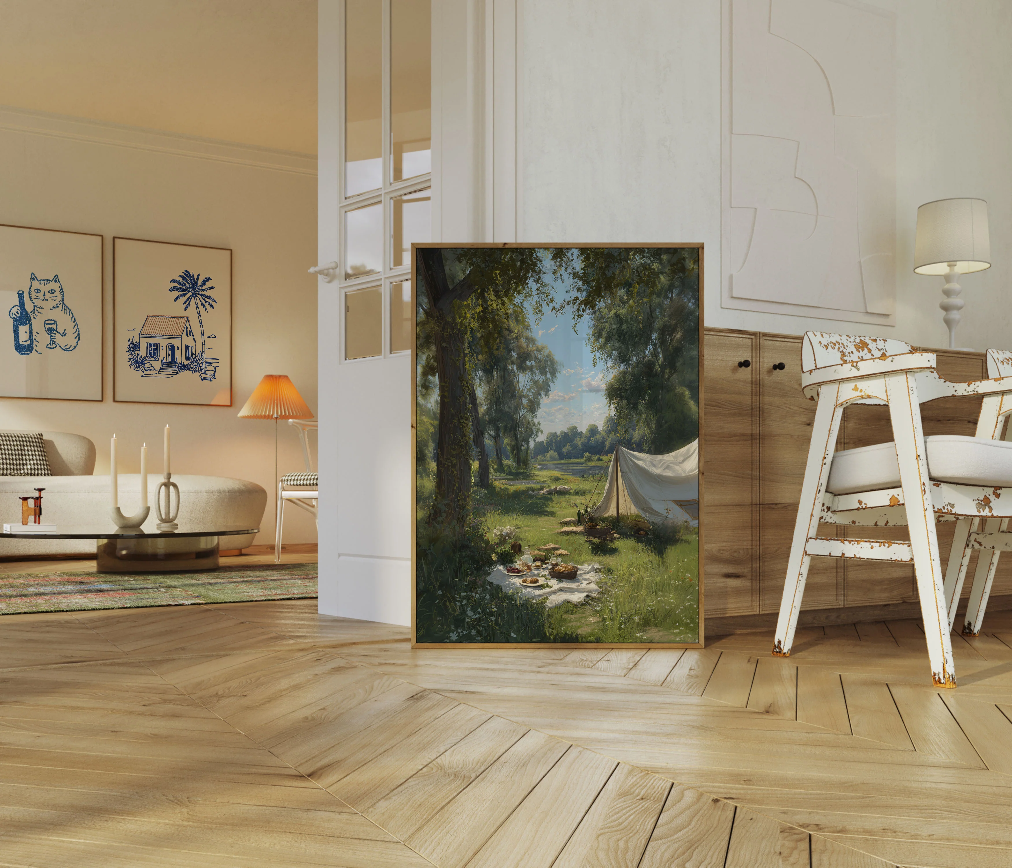 Serene Lakeside Camping Poster - Image 5