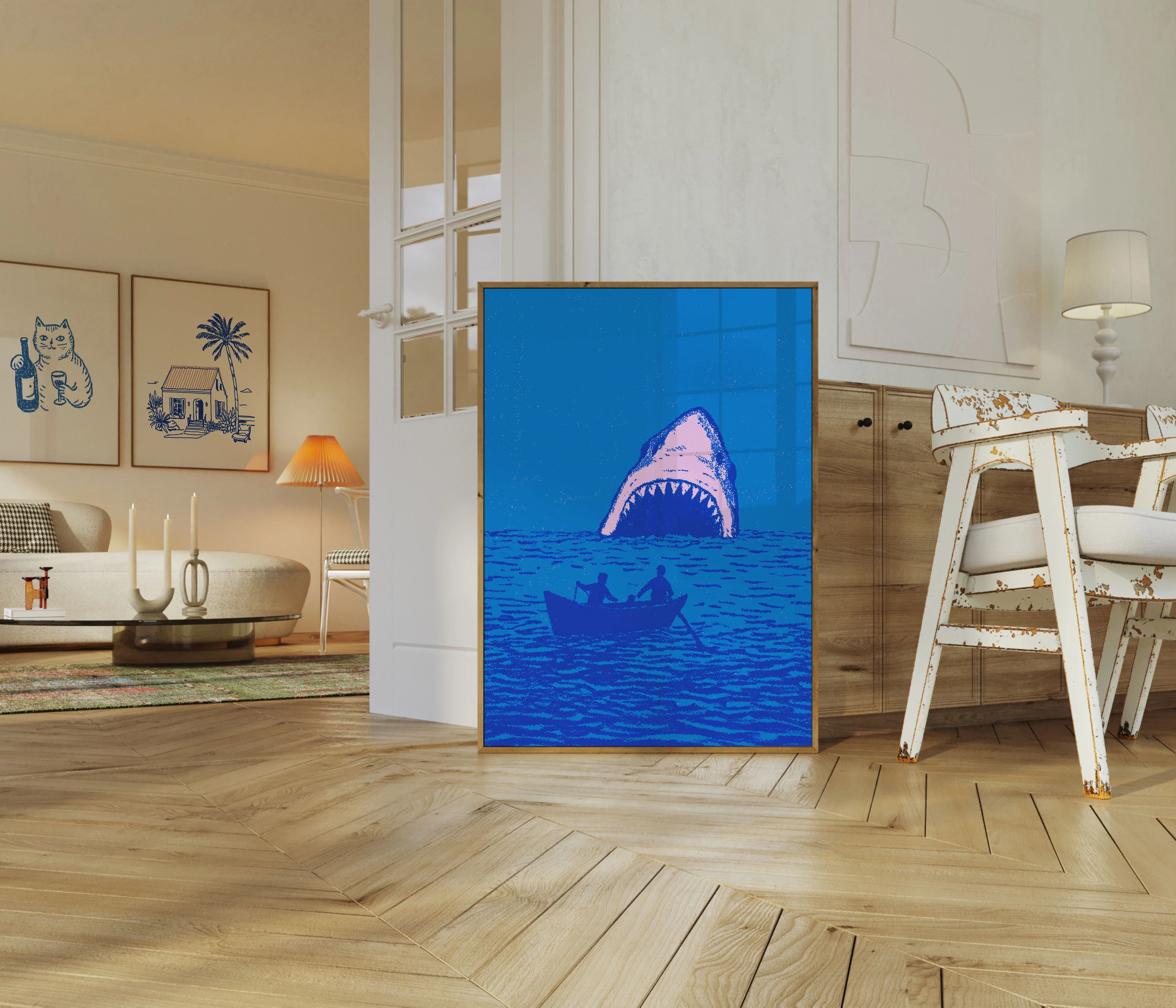 Shark Attack Nautical Danger Poster - Image 5