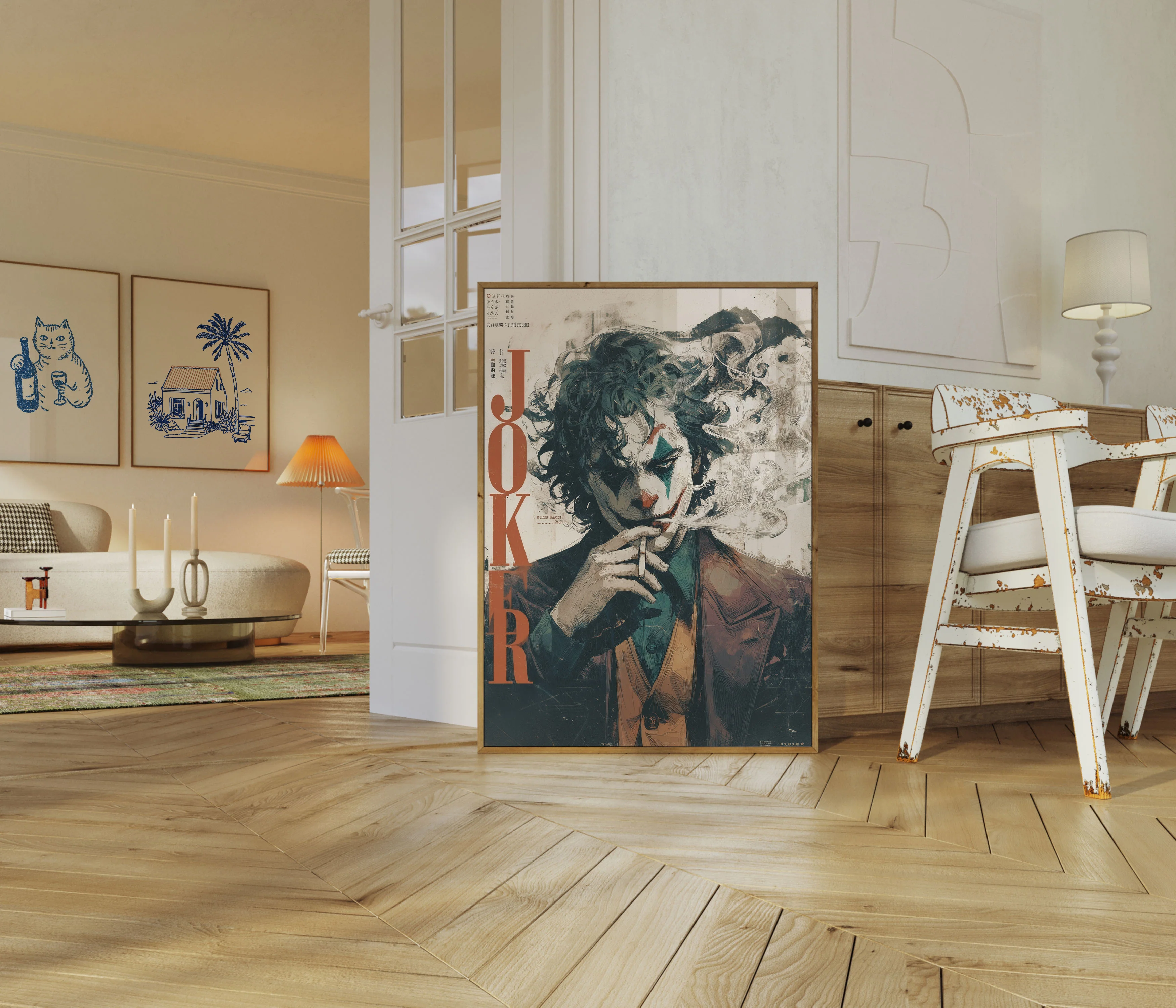 Smoking Joker Dark Art Poster - Image 5