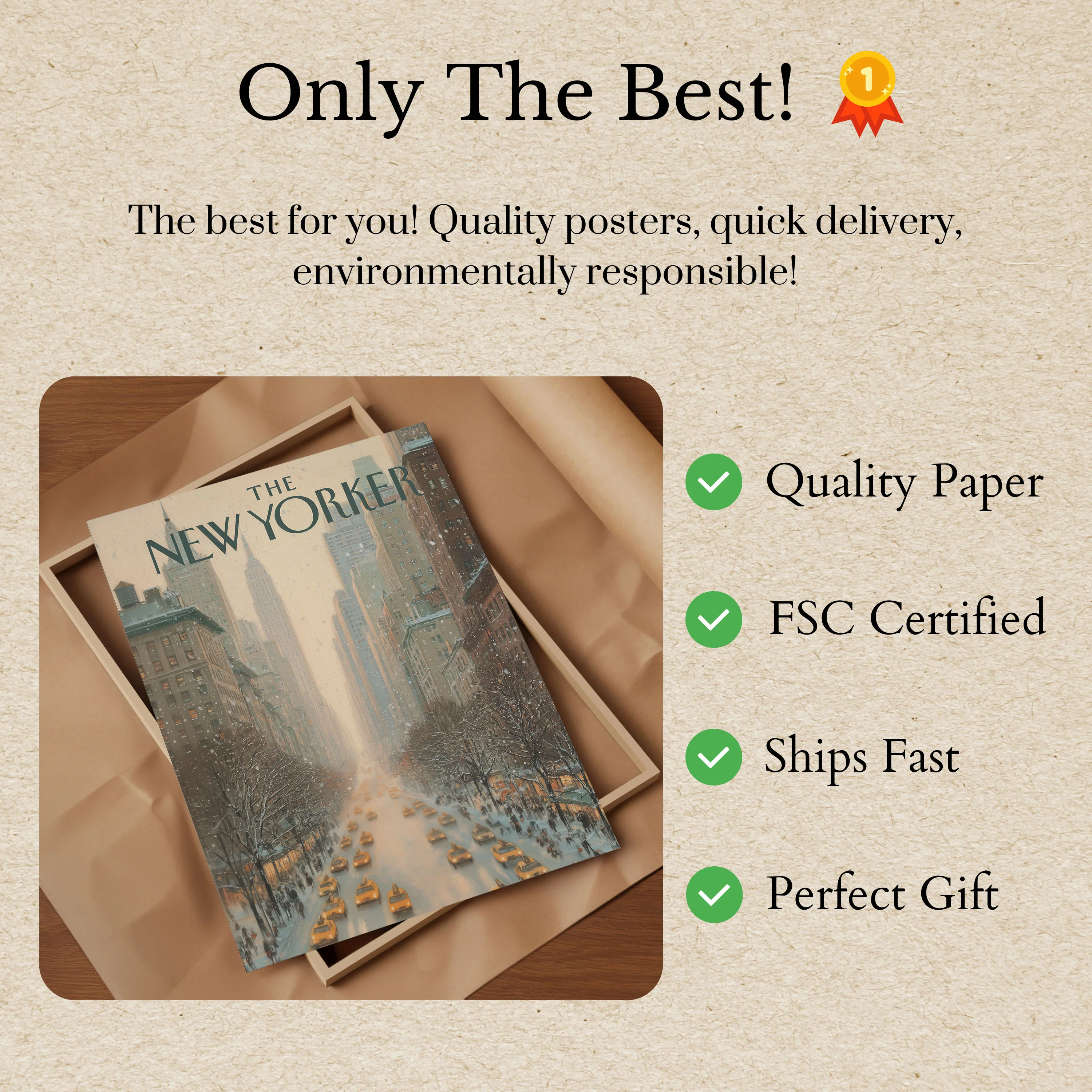 Snowy Manhattan Winter Morning Poster - Image 3