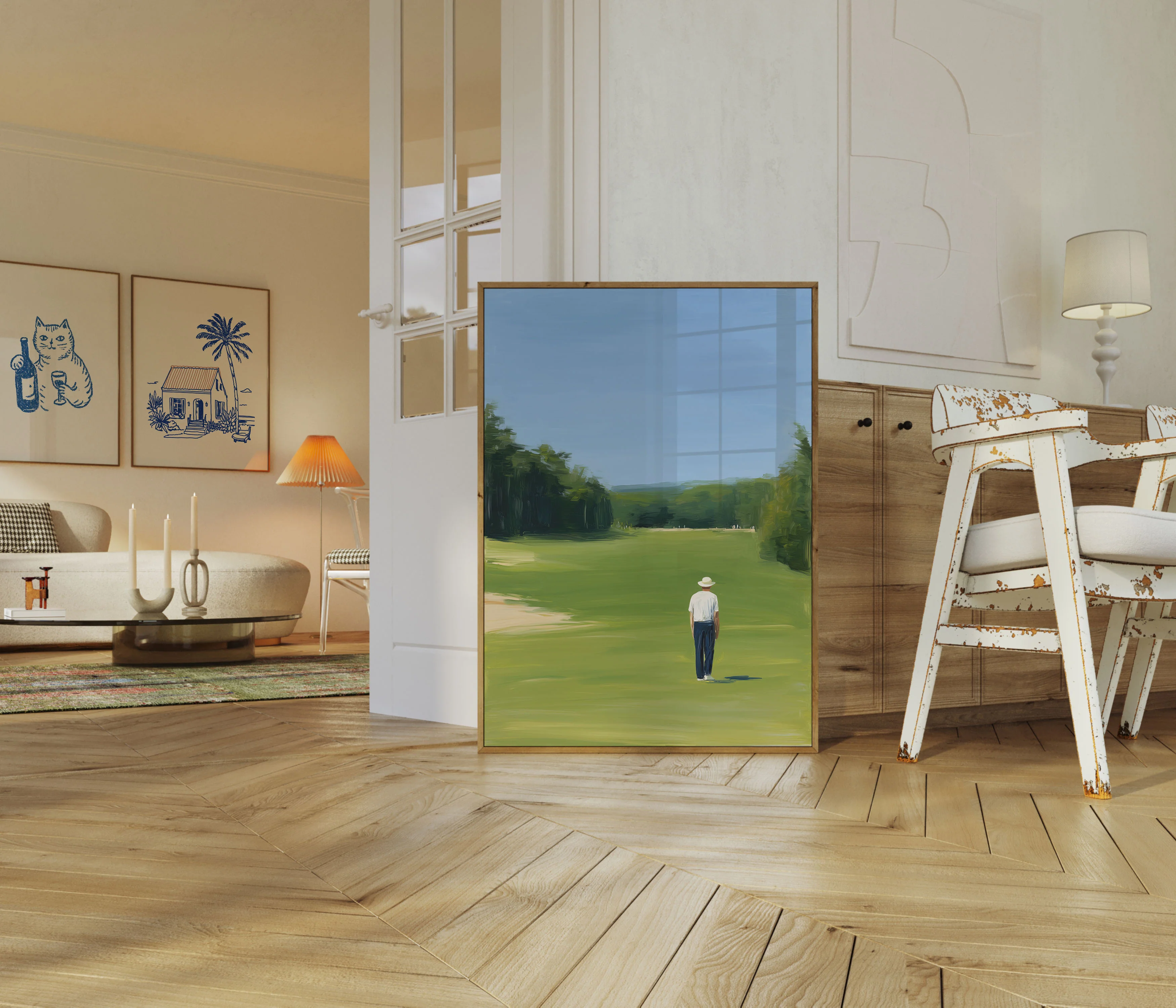 Solitary Golfer Green Poster - Image 5