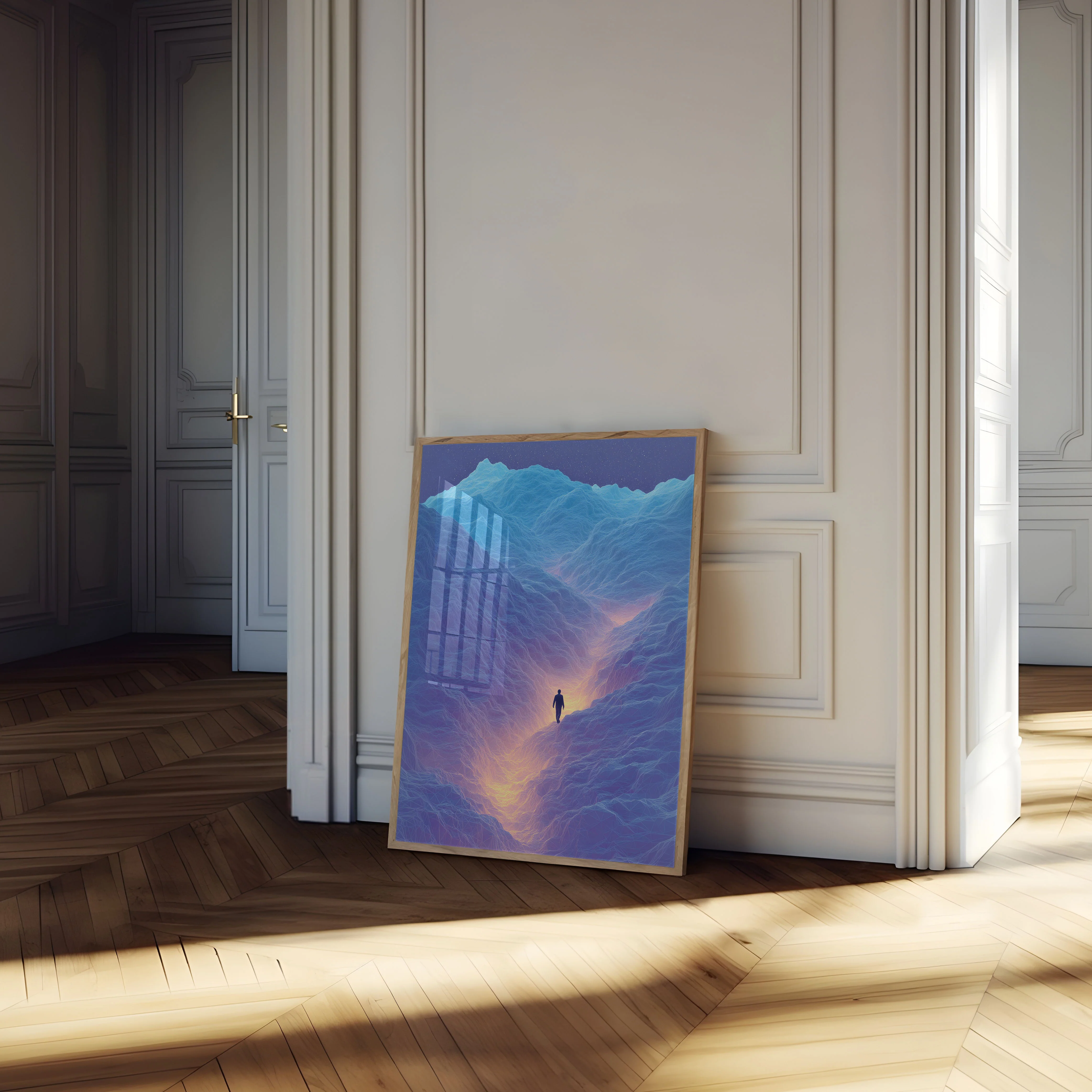 Solitary Journey Mountain Poster - Image 4