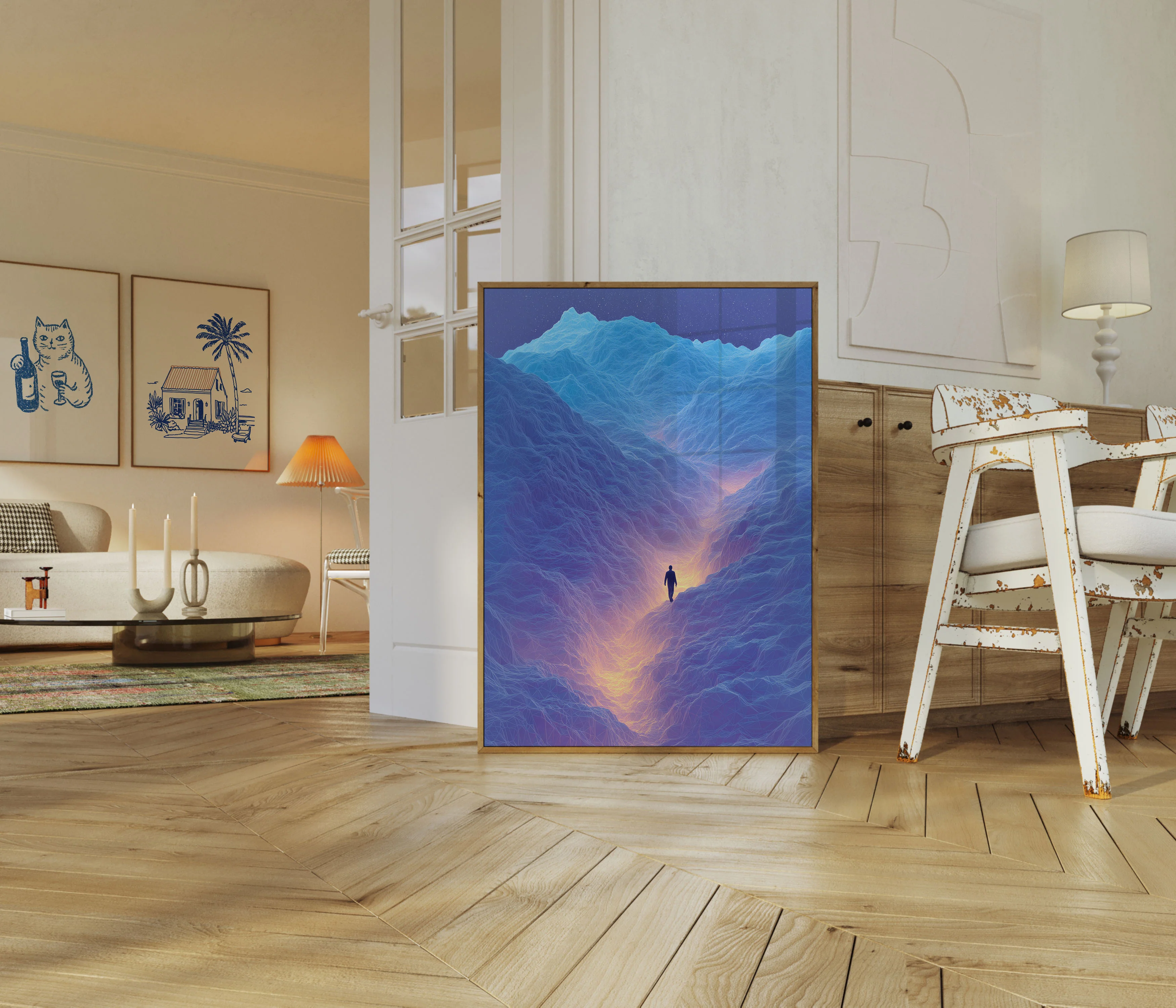 Solitary Journey Mountain Poster - Image 5