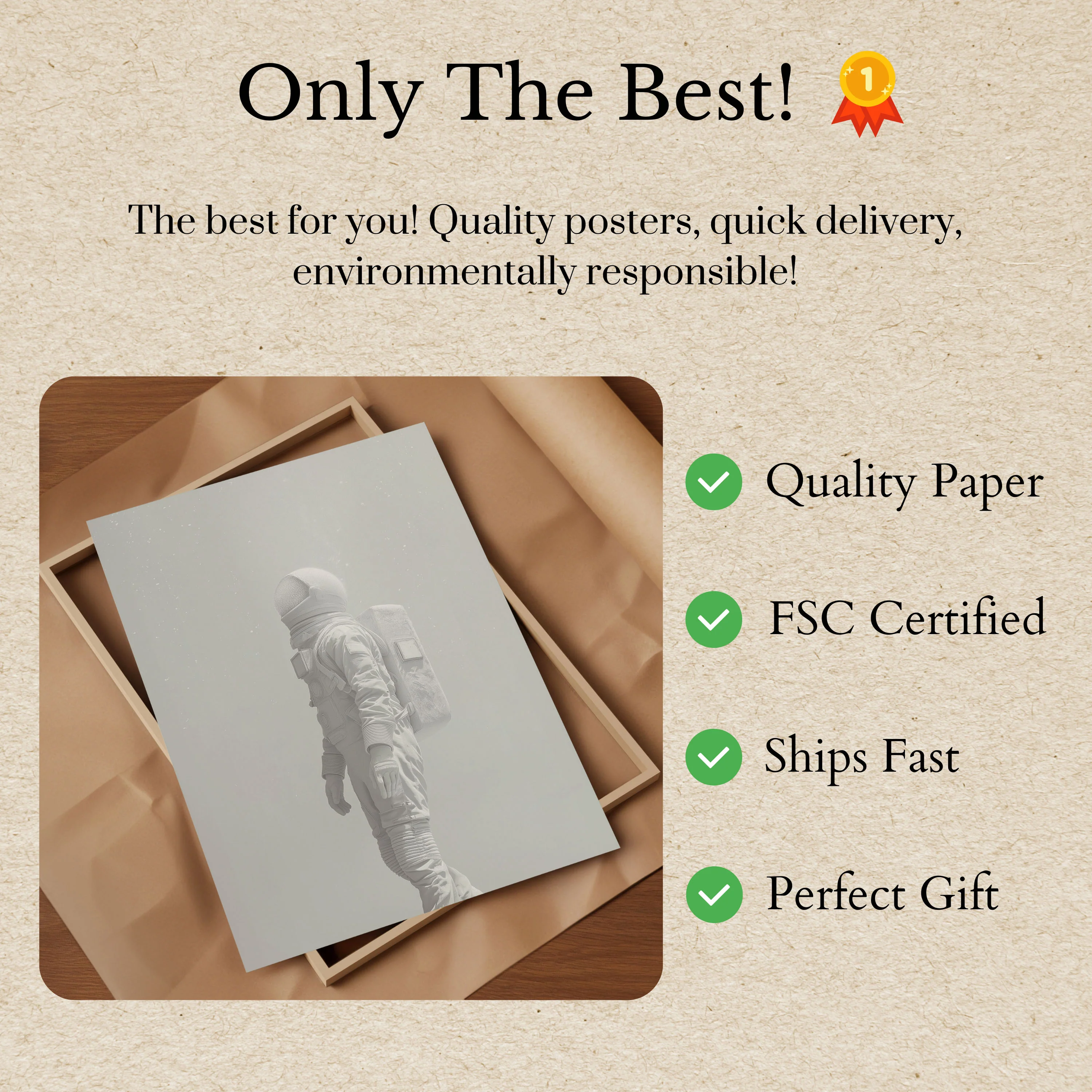 Solitary Spaceman Minimalist Poster - Image 3