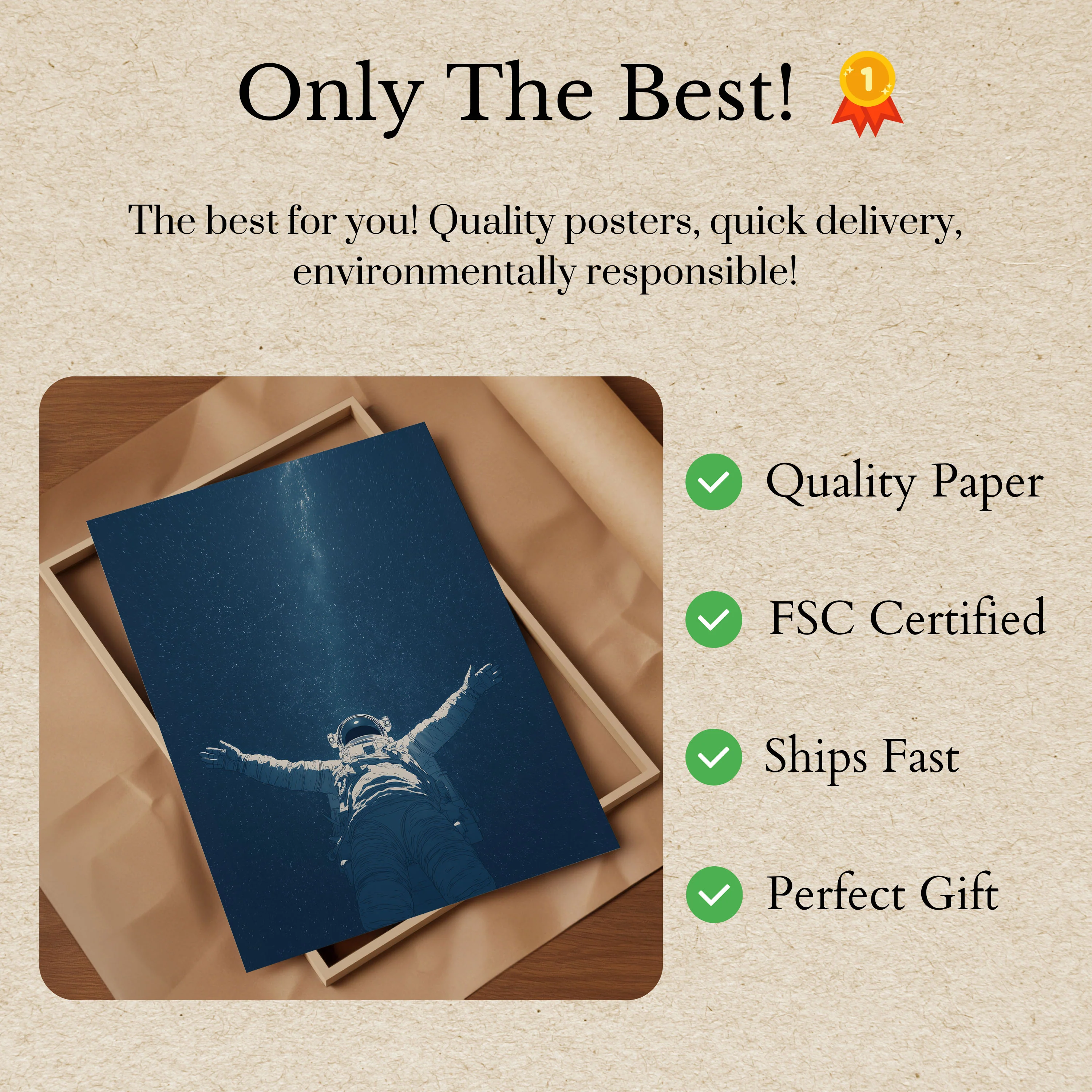 Starry Space Embrace Poster - Image 3