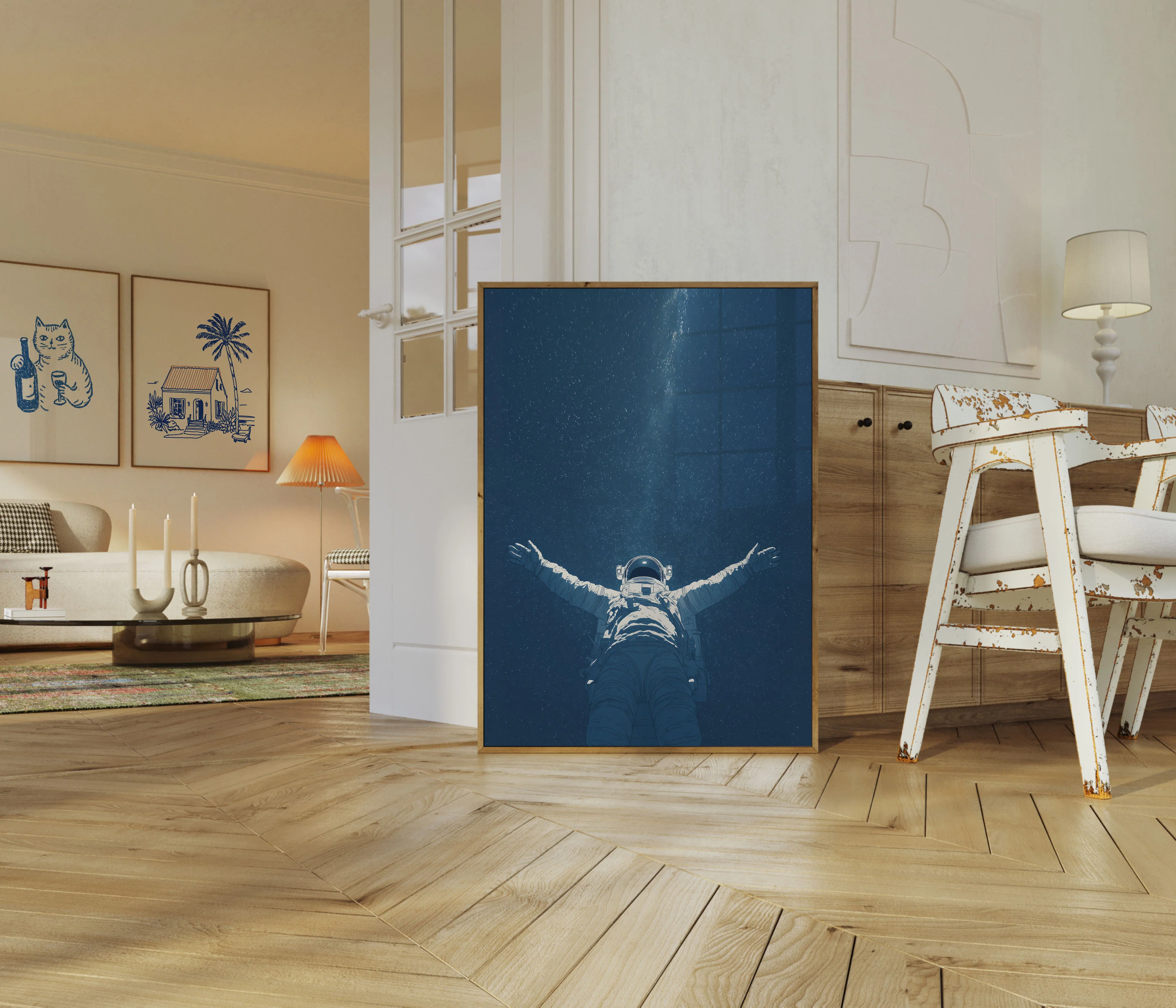 Starry Space Embrace Poster - Image 5