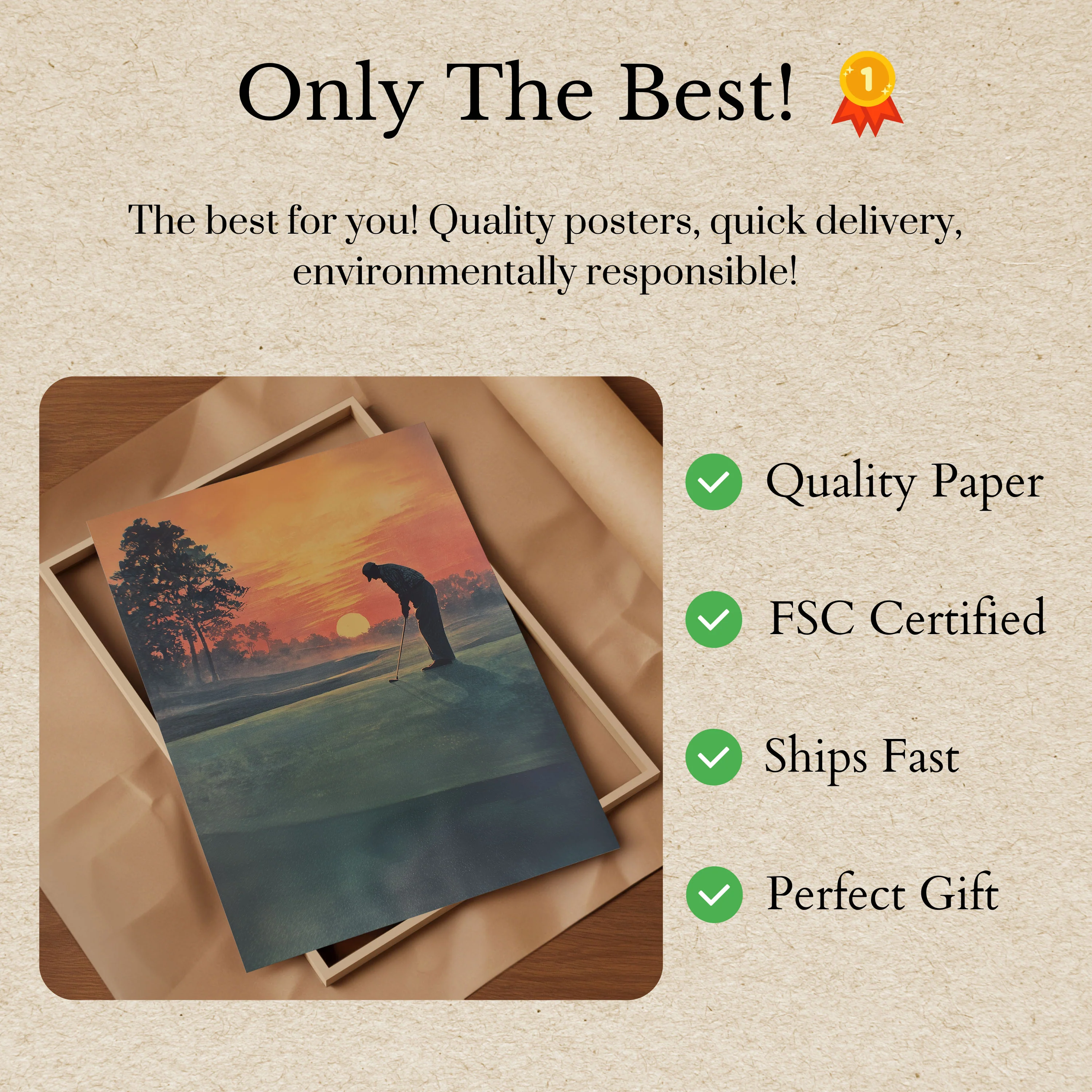 Sunrise Golf Serenity Poster - Image 3