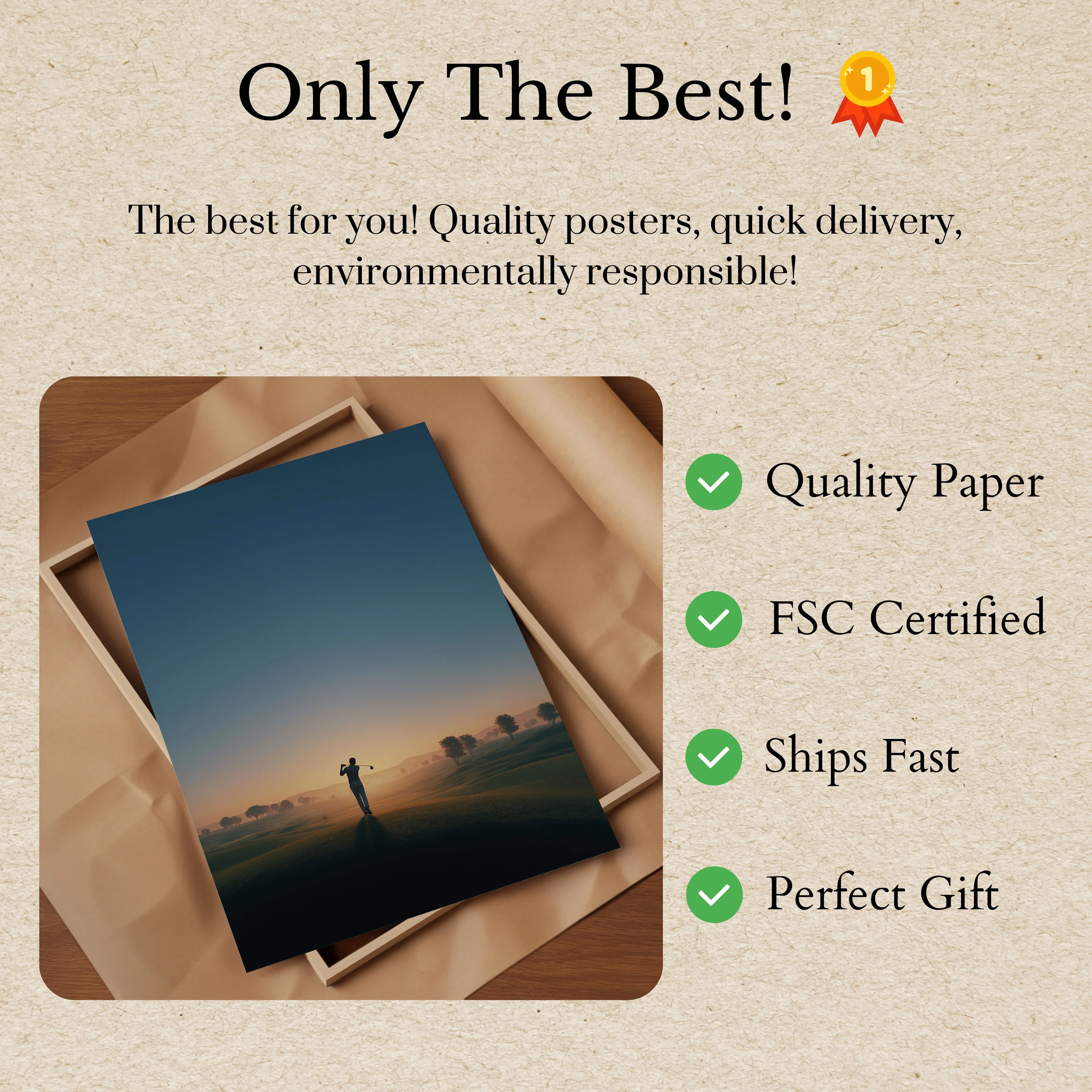 Sunrise Golf Swing Poster - Image 3