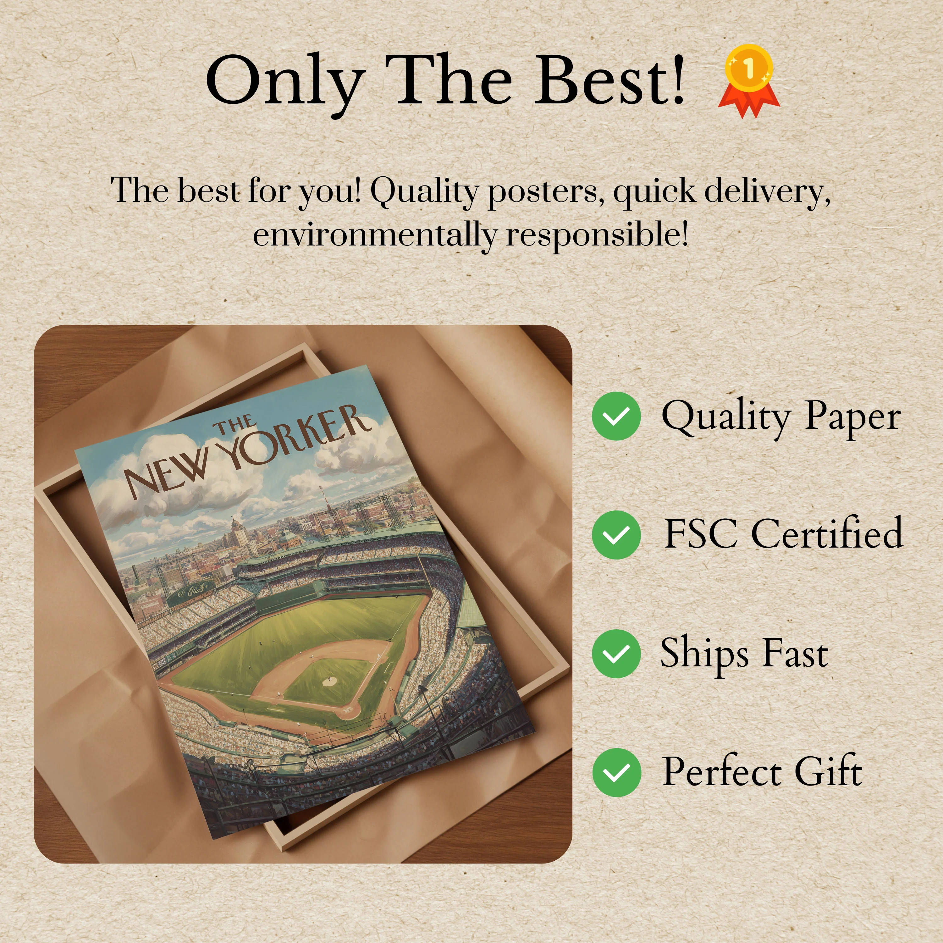 The New Yorker Baseball Stadium Poster - Image 3