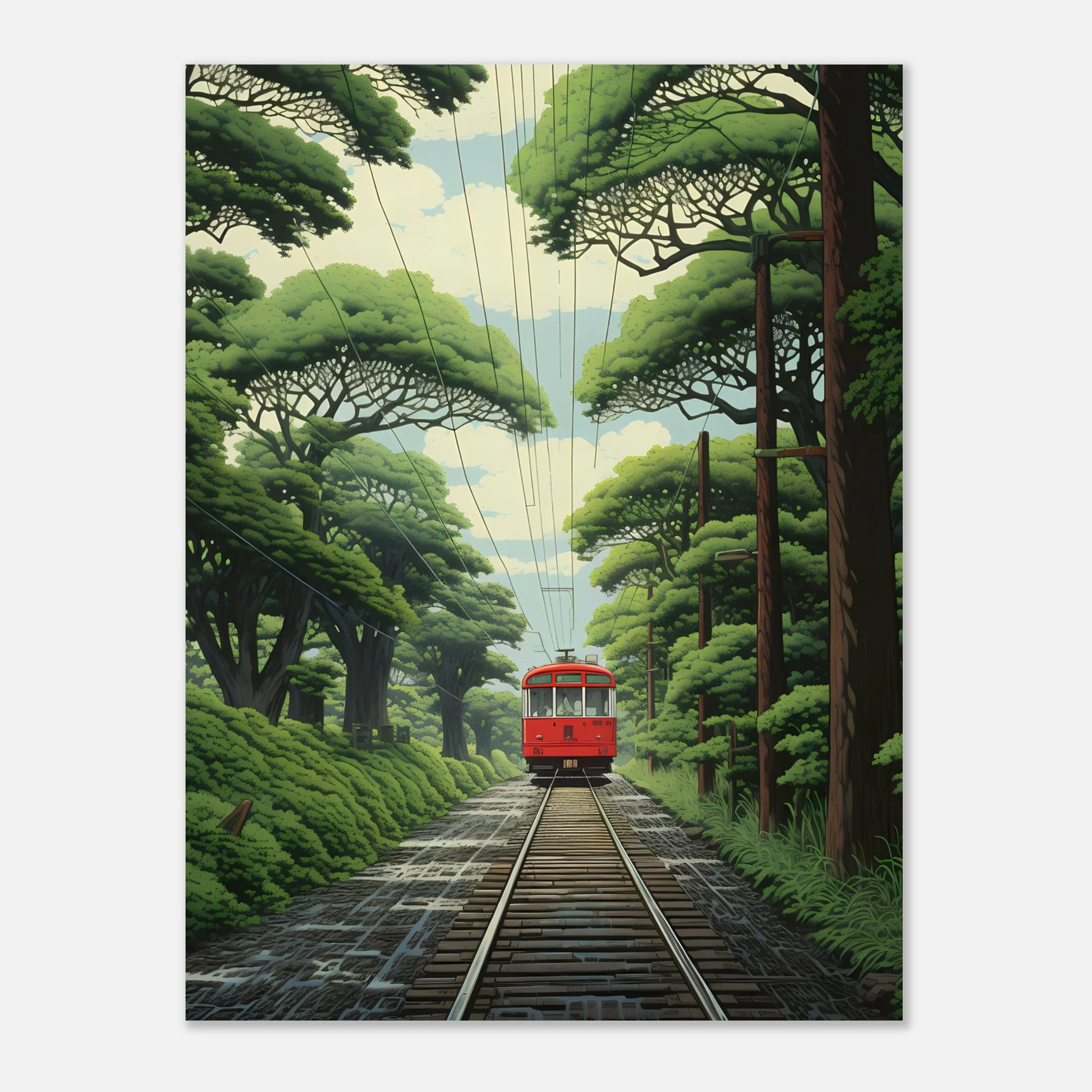 Train Through Japanese Forest – Poster - Image 10