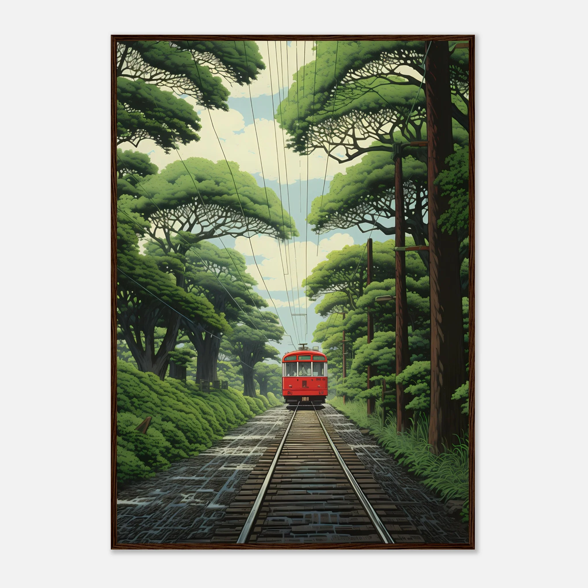 Train Through Japanese Forest – Poster - Image 11