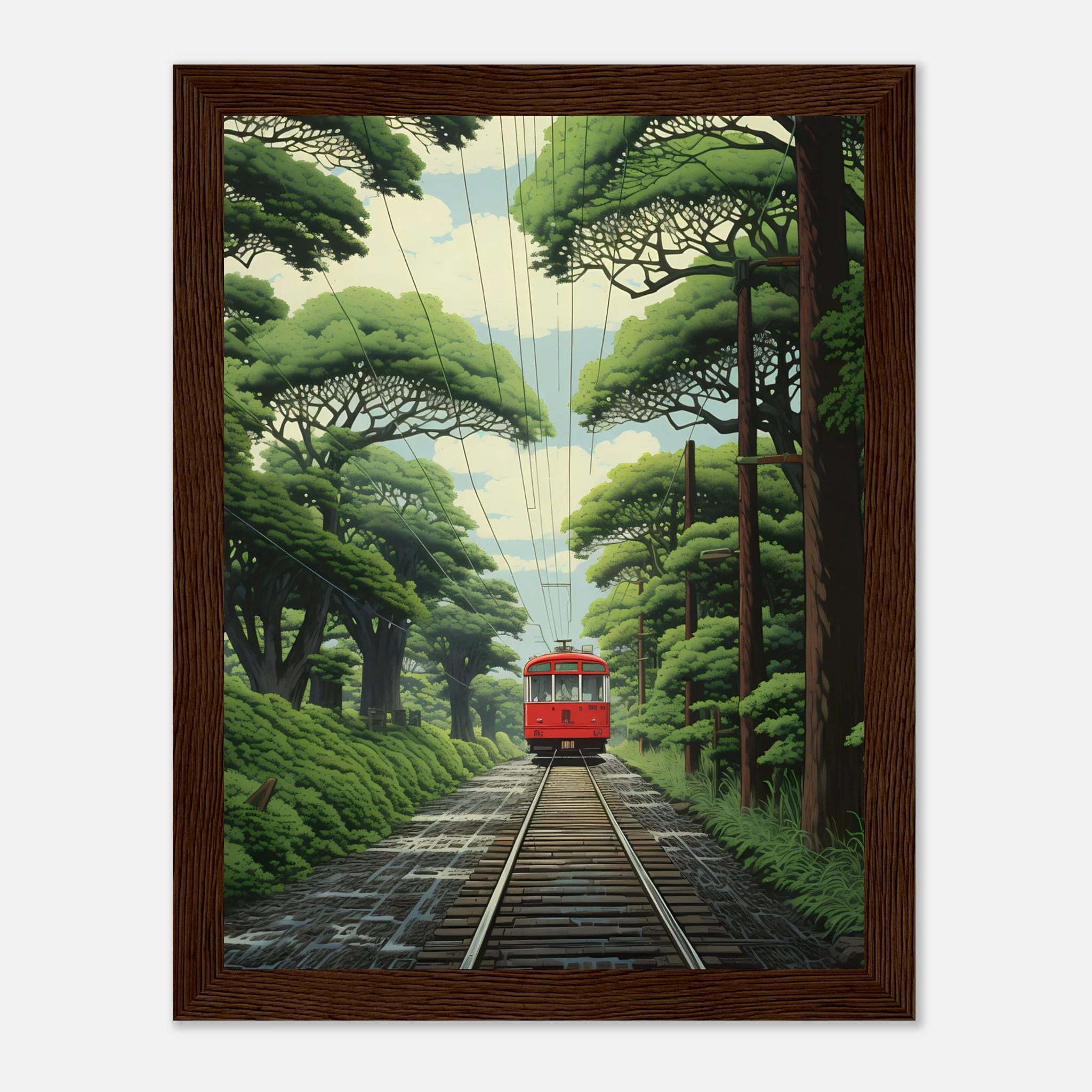 Train Through Japanese Forest – Poster - Image 13