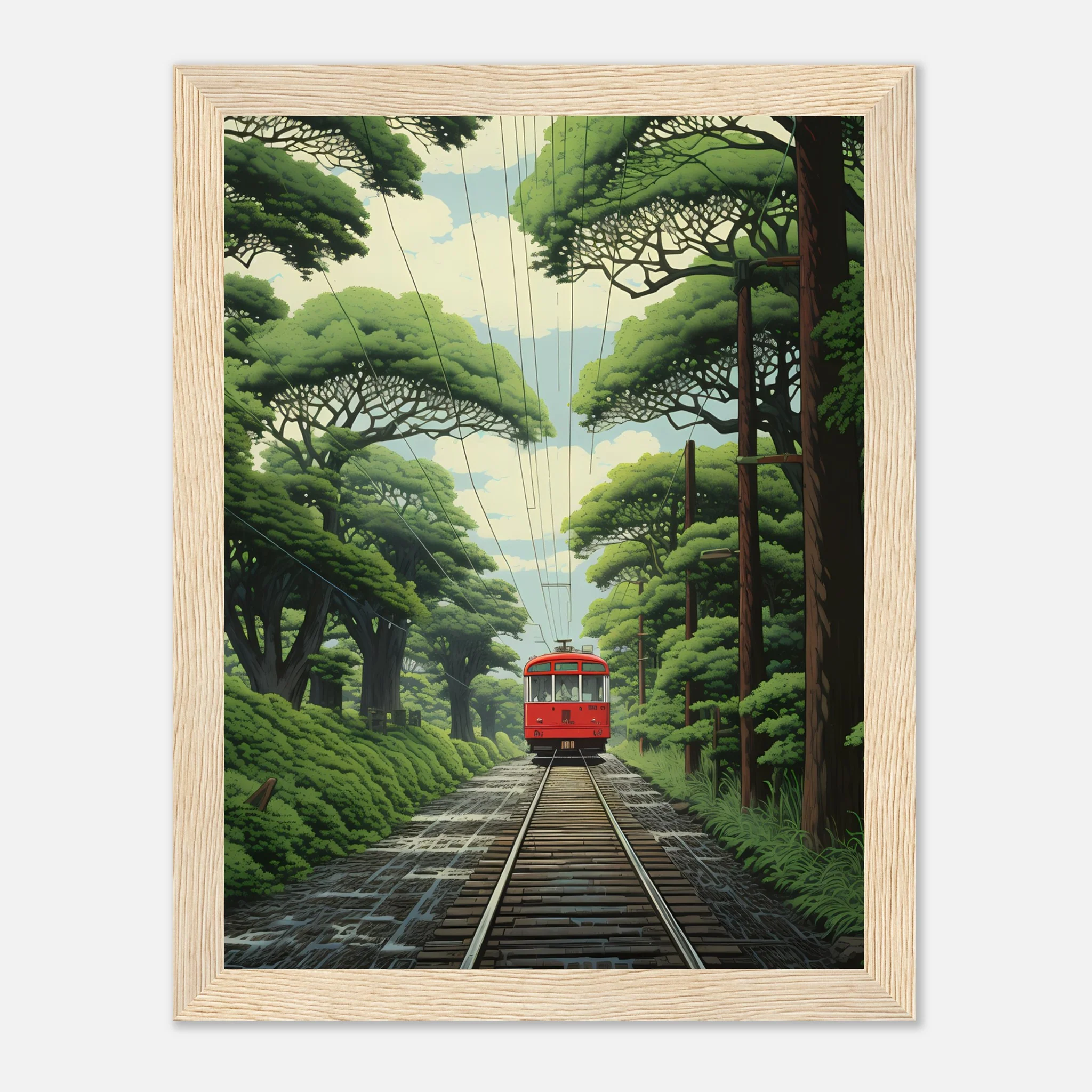 Train Through Japanese Forest – Poster - Image 18