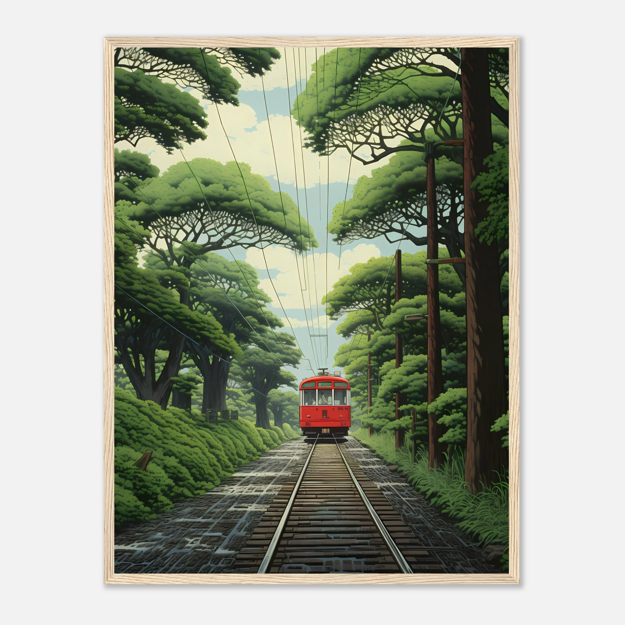 Train Through Japanese Forest – Poster - Image 19