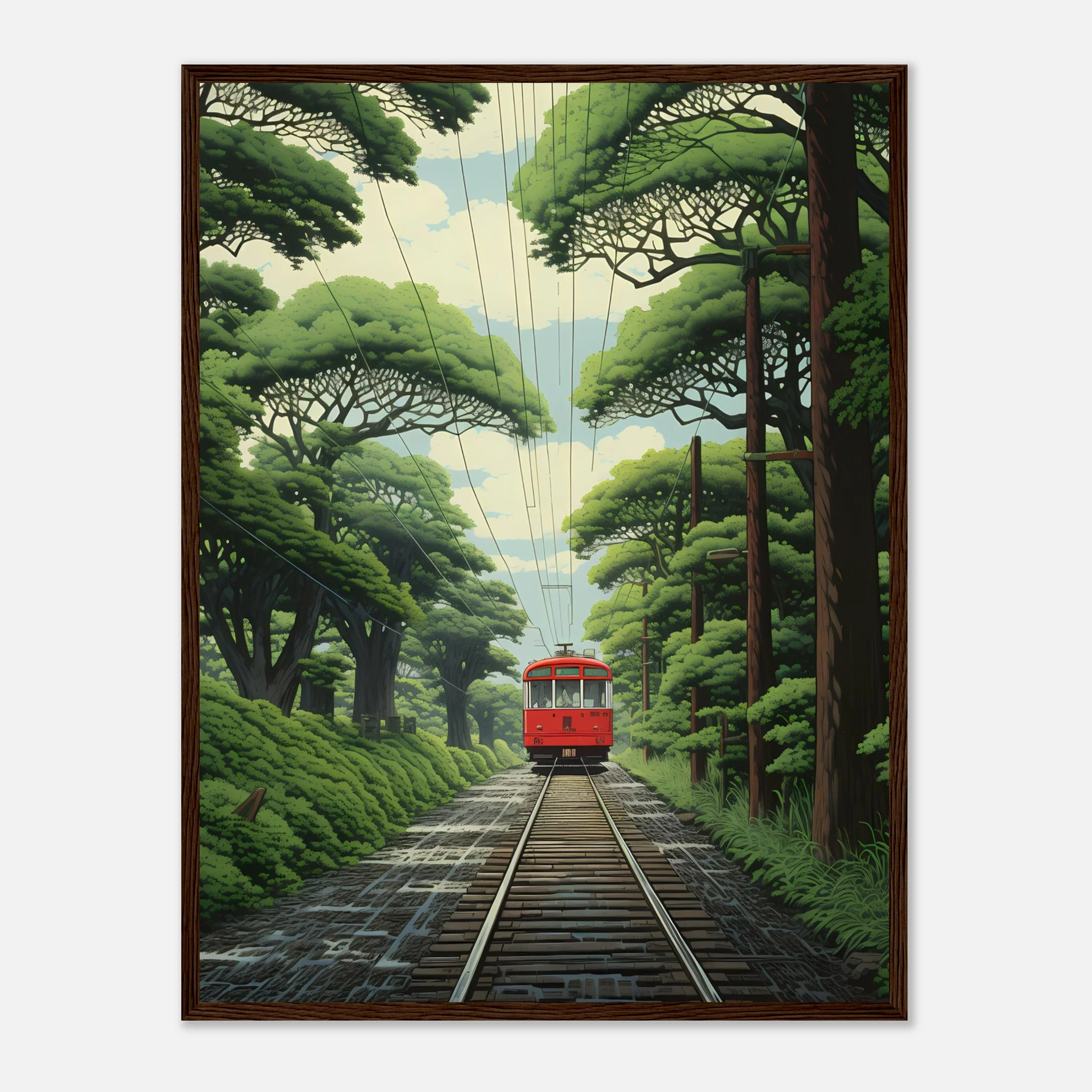Train Through Japanese Forest – Poster - Image 20