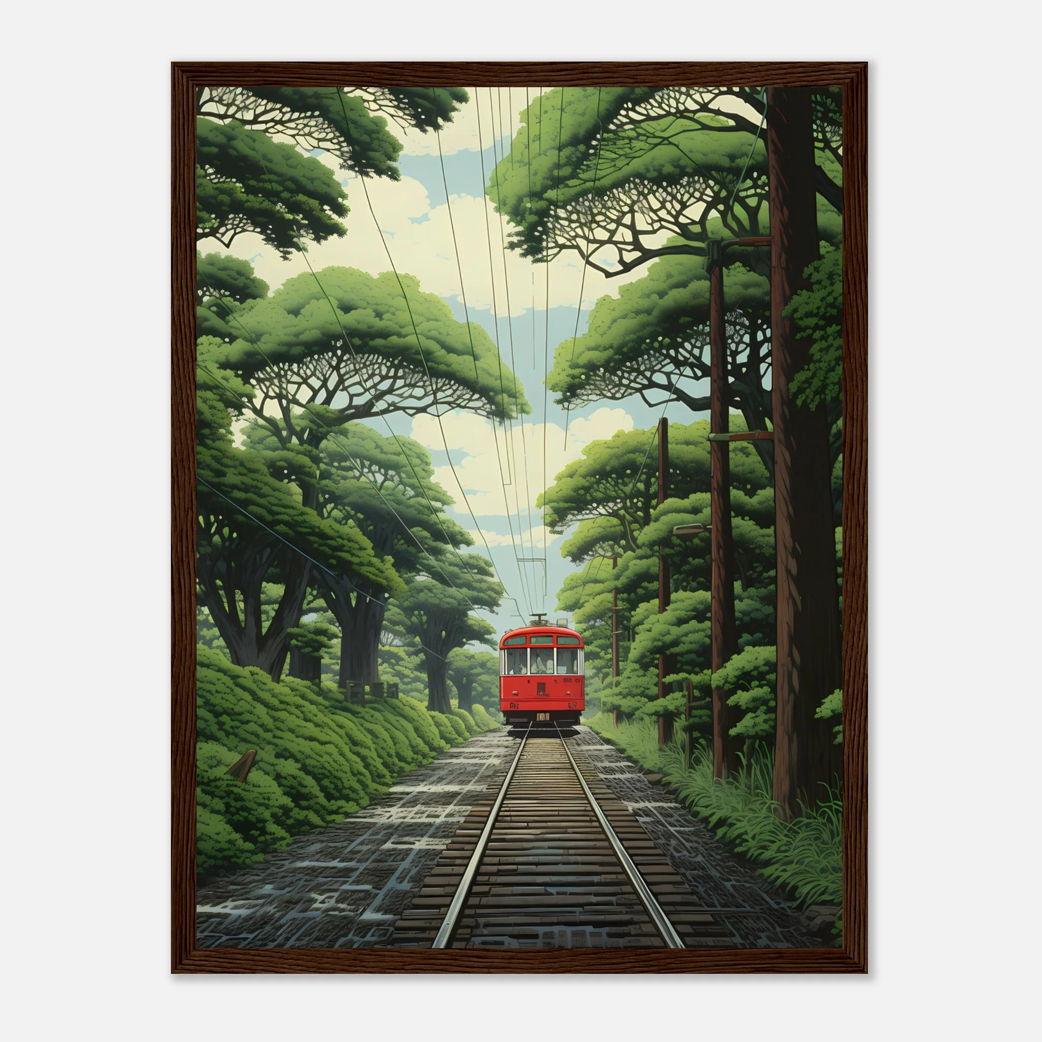Train Through Japanese Forest – Poster - Image 21