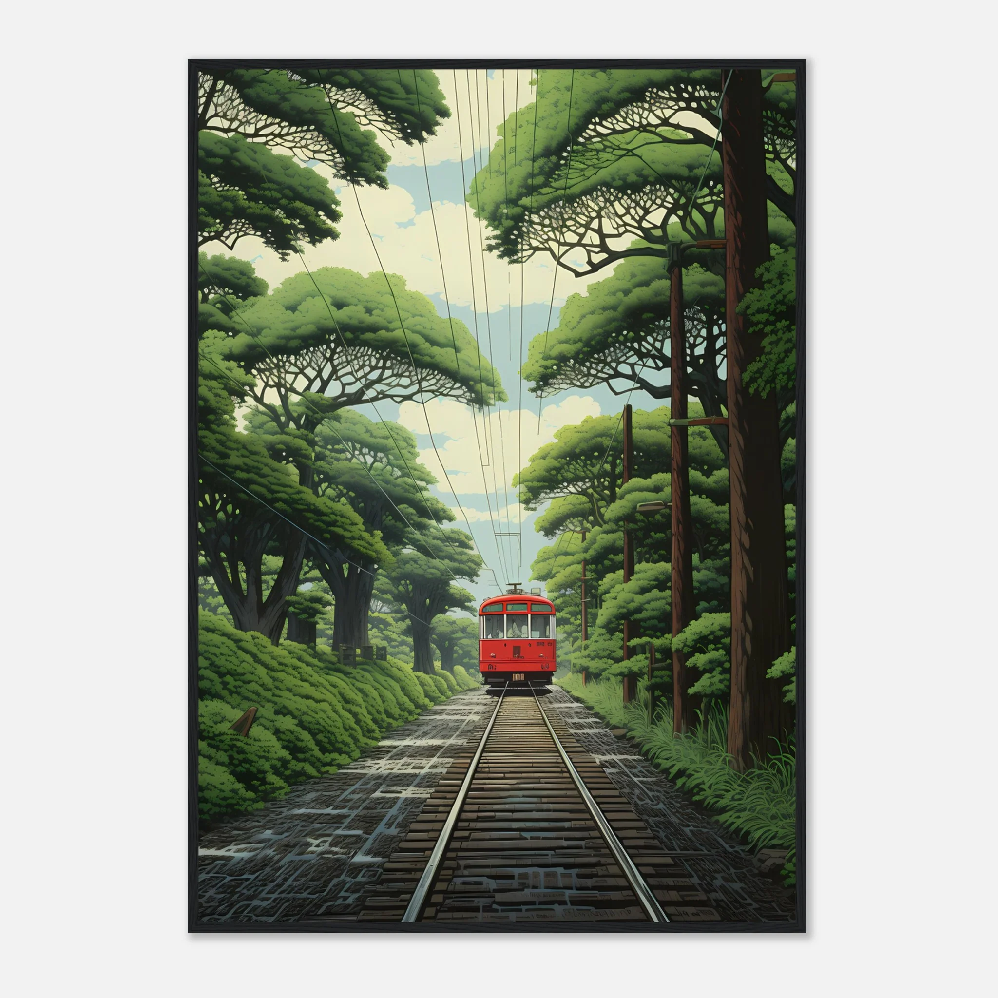 Train Through Japanese Forest – Poster - Image 22